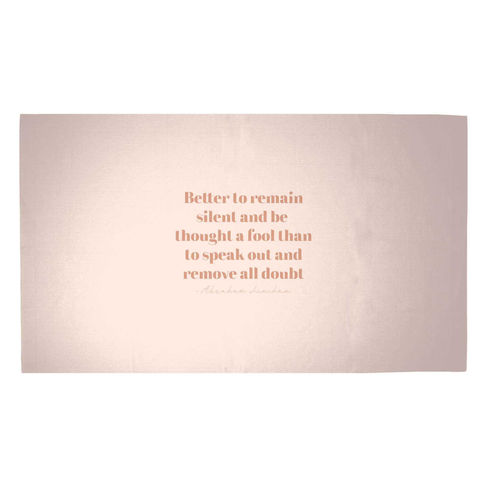 Better To Remain Silent Woven Rug - Medium
