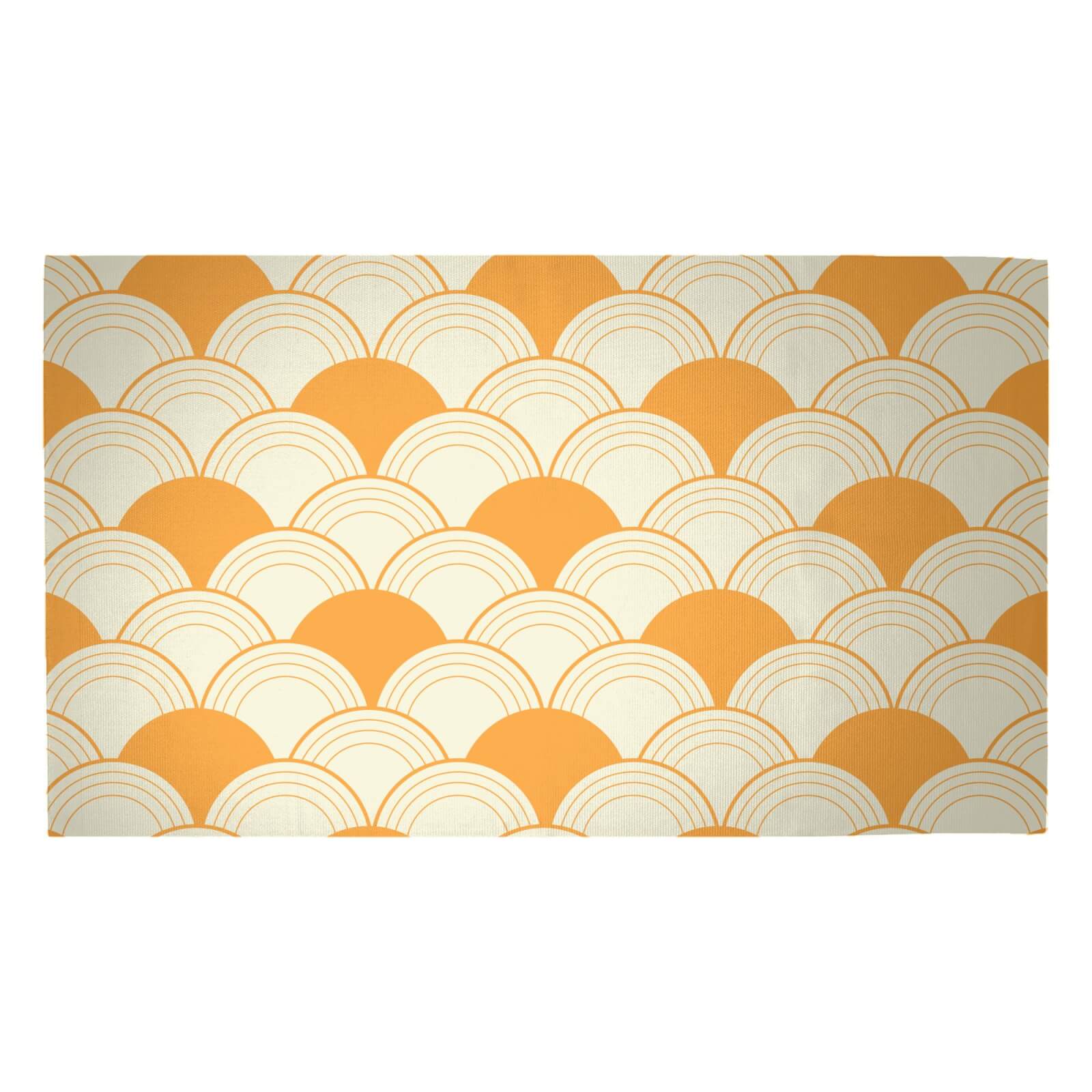 Chinese Fan Pattern Woven Rug - Medium