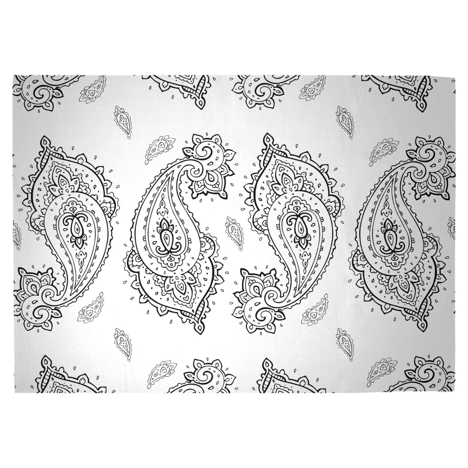 Overlapped Paisley Woven Rug - Large