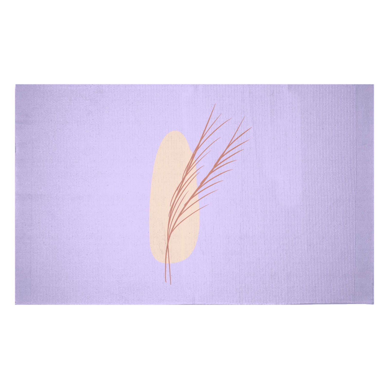 Abstract Leaf Woven Rug - Small