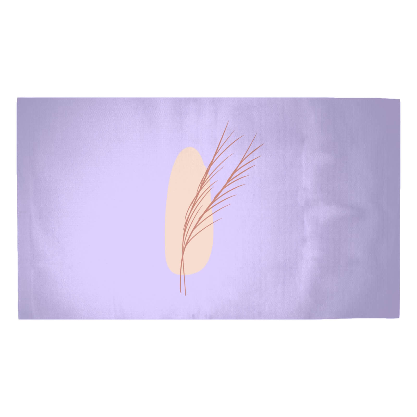 Abstract Leaf Woven Rug - Medium