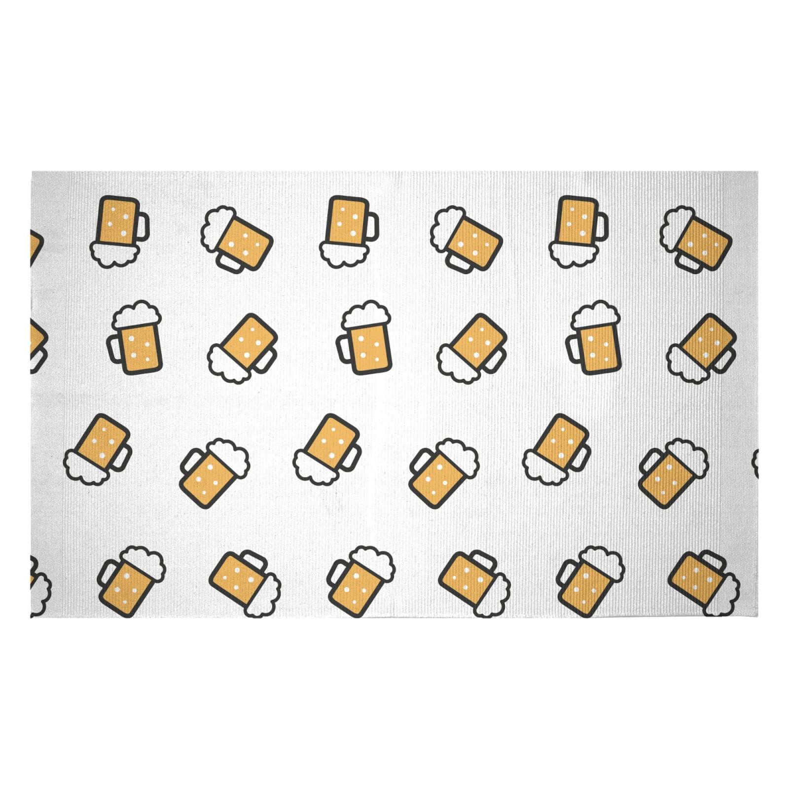 Beer Pattern Woven Rug - Small