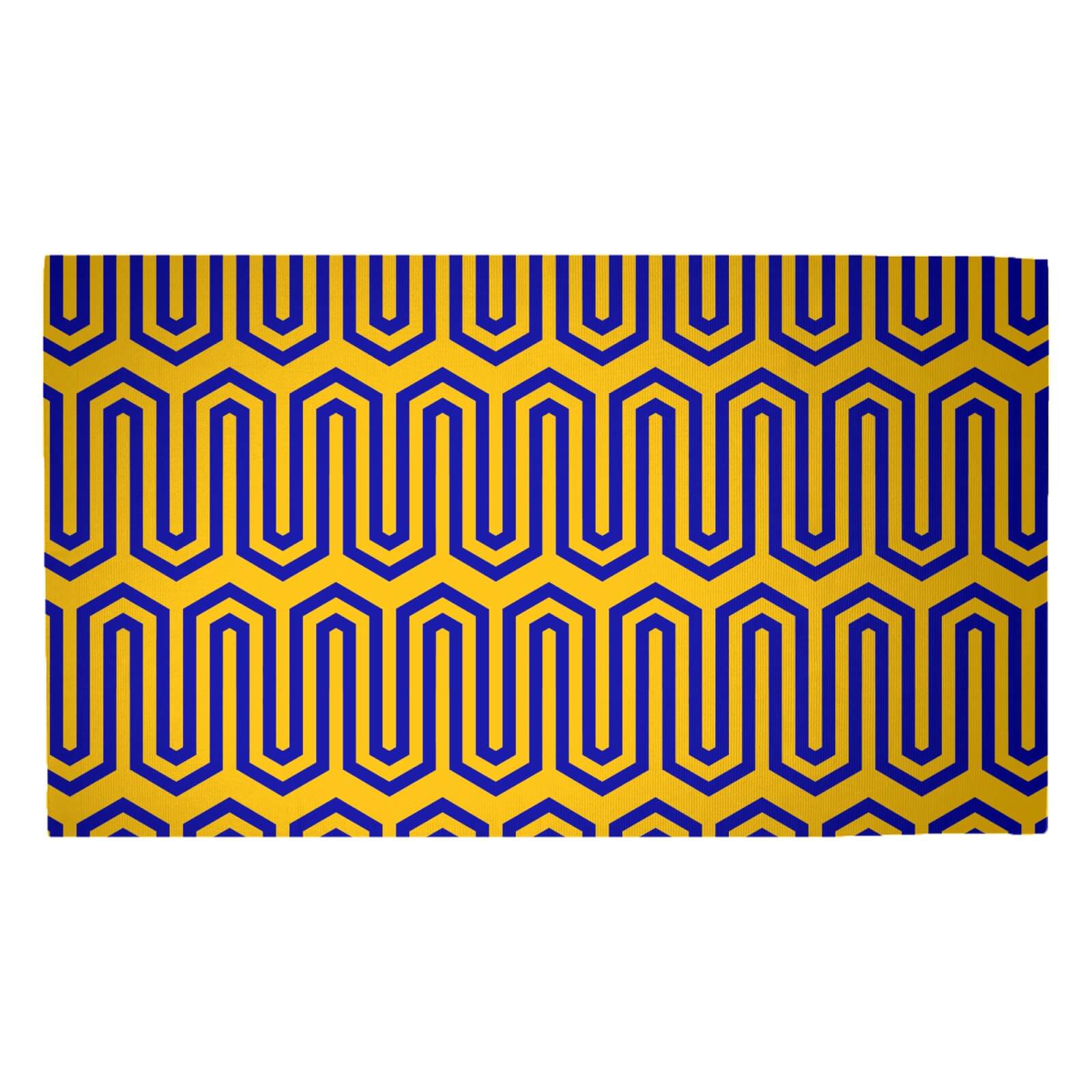 African Inspired Line Pattern Woven Rug - Medium