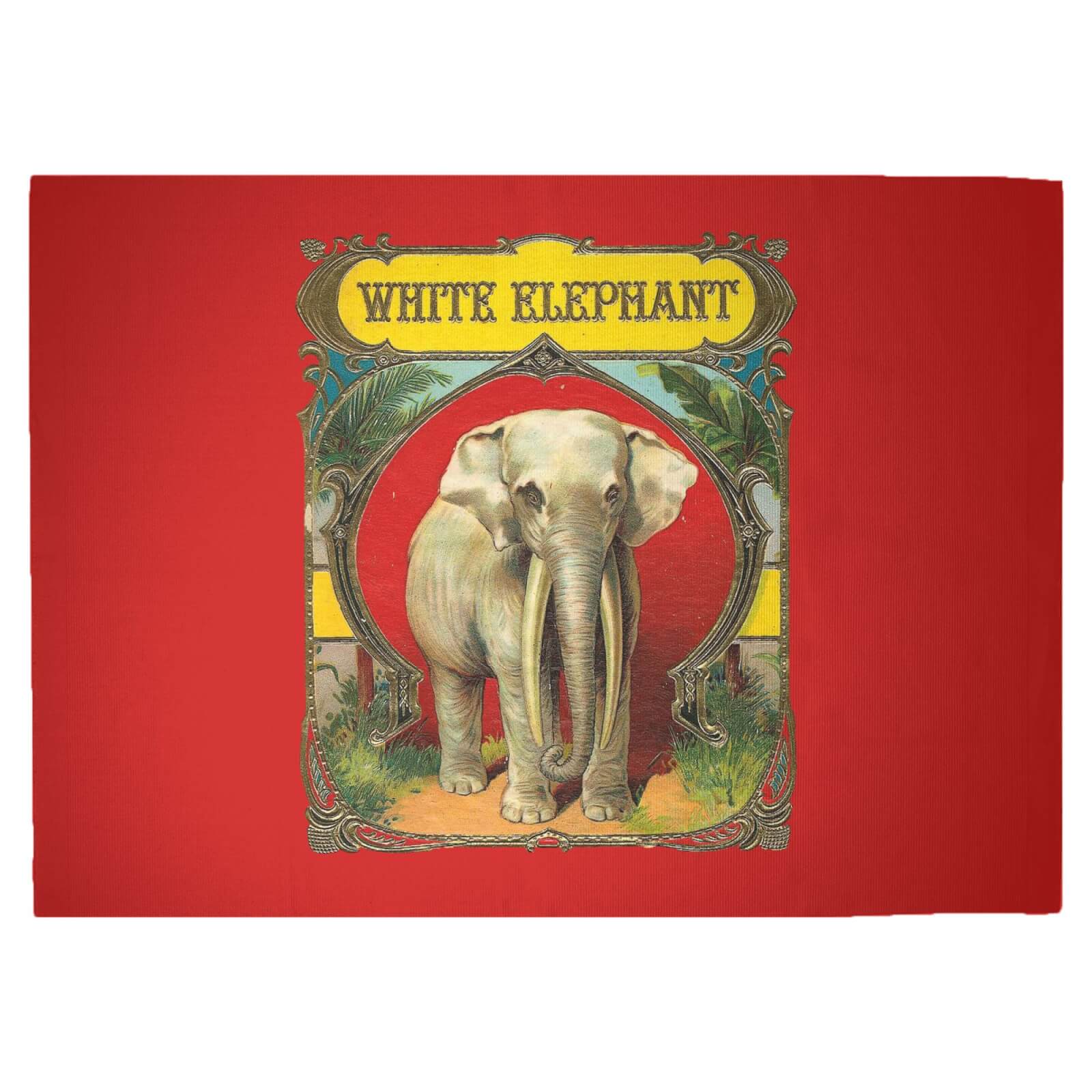 White Elephant Woven Rug - Large