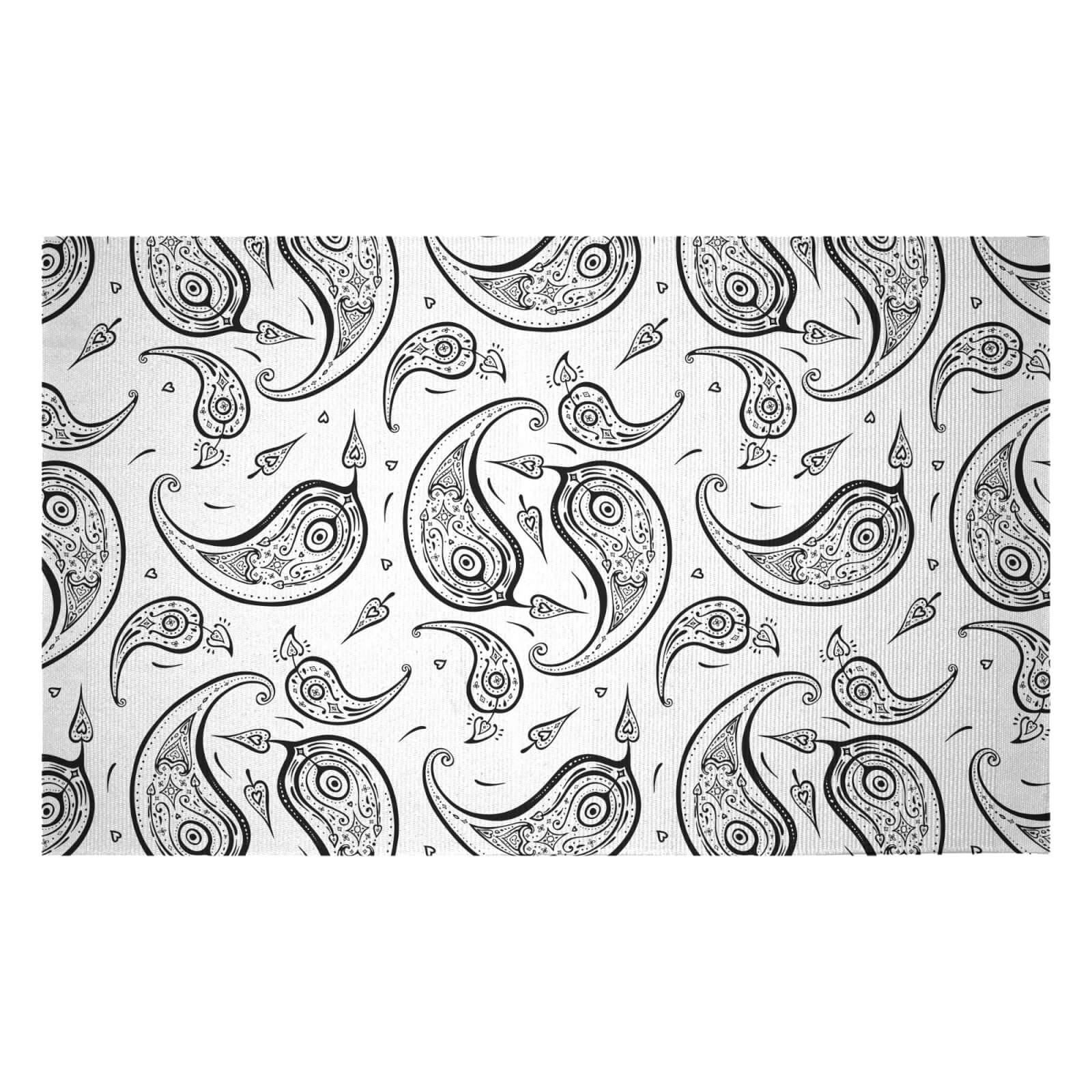 Tear Drop Paisley Woven Rug - Small