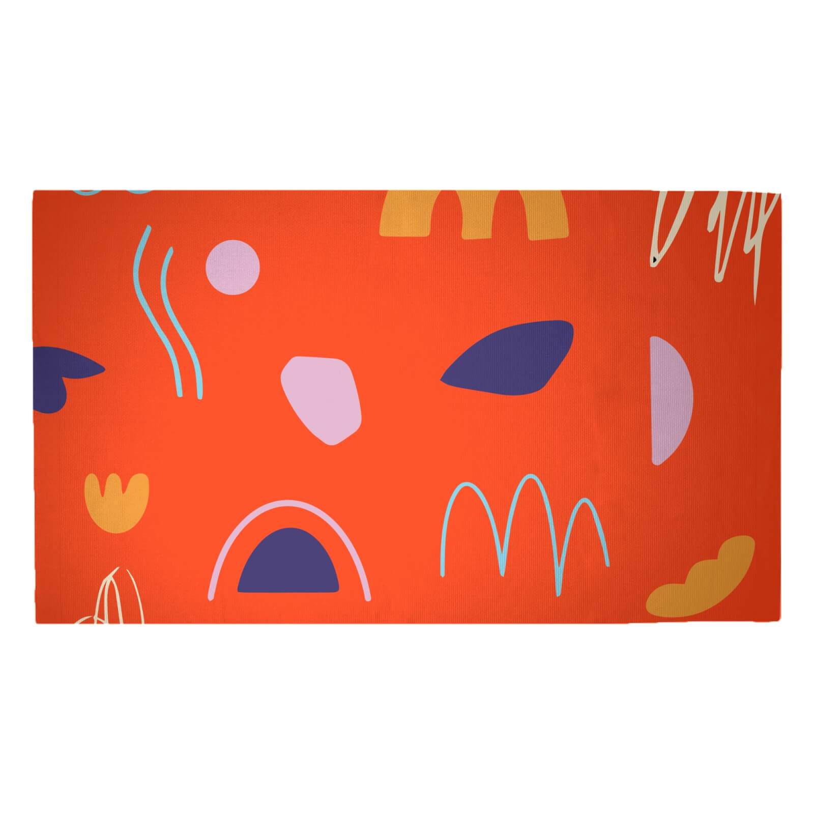 Shapes And Sqiuggles Woven Rug - Medium