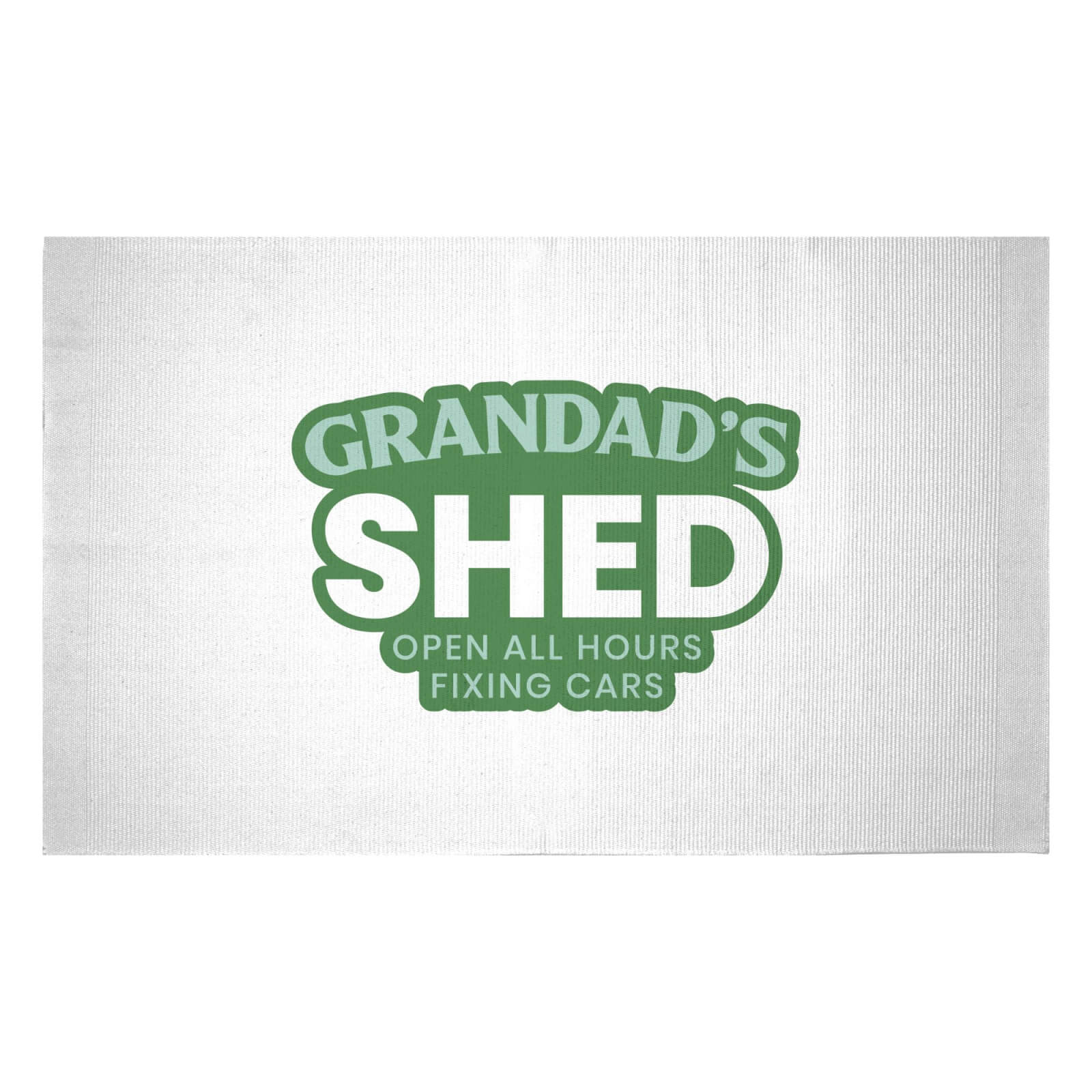 Grandad's Shed Woven Rug - Small