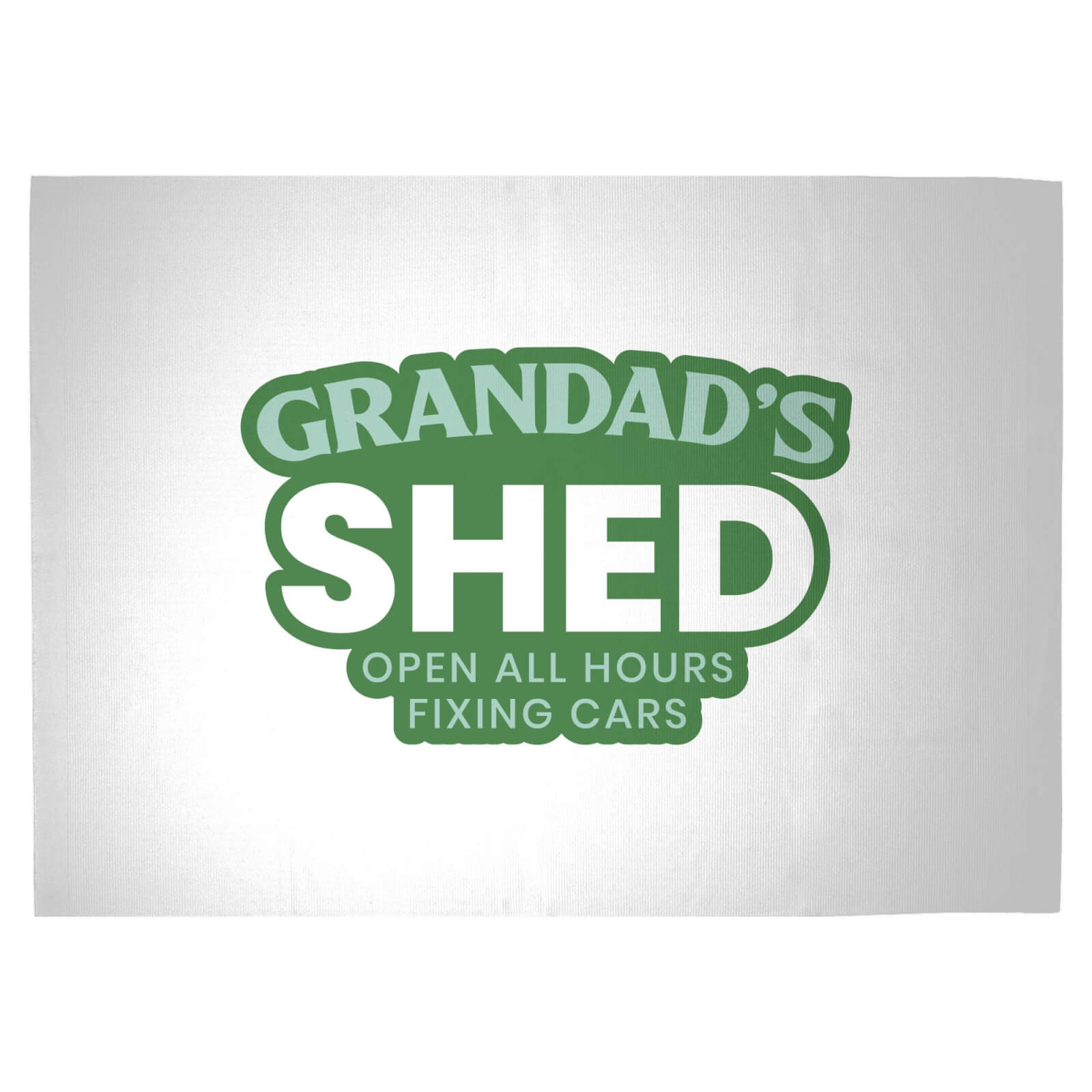 Grandad's Shed Woven Rug - Large