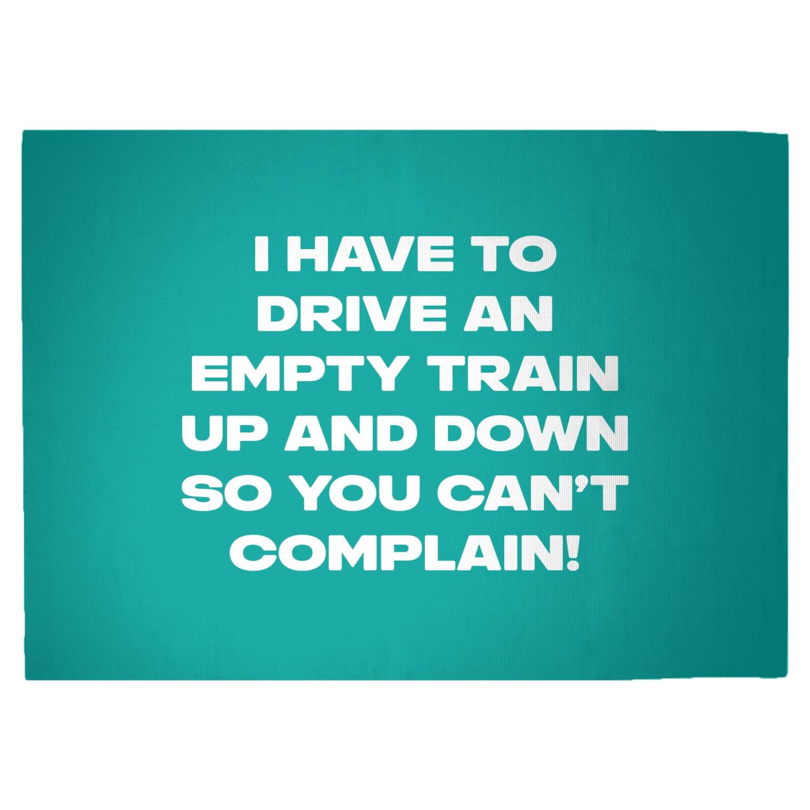 Driving Empty Trains Woven Rug - Large