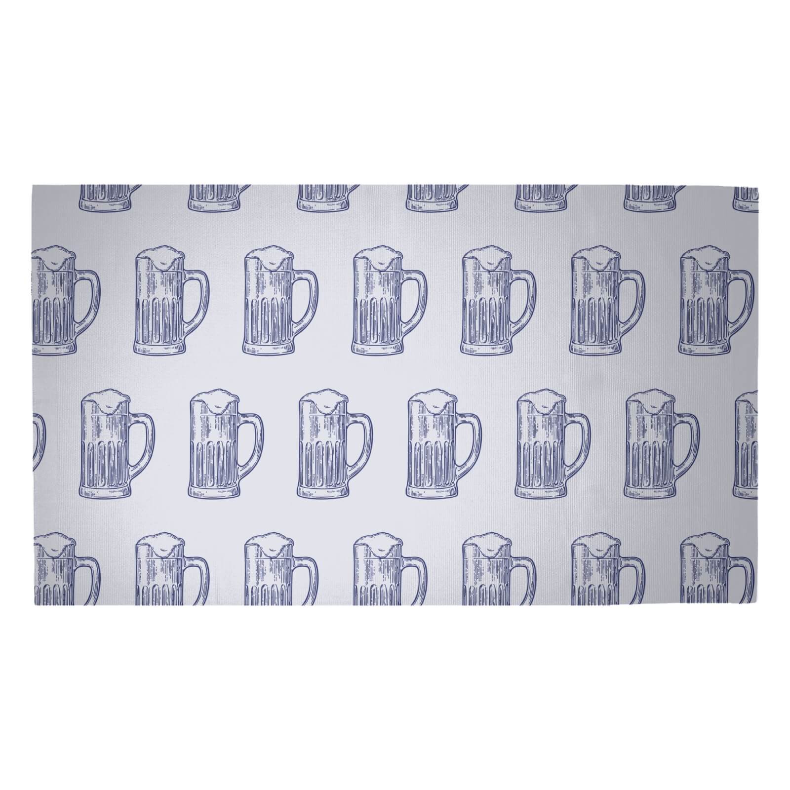 Beer Glass Pattern Woven Rug - Medium