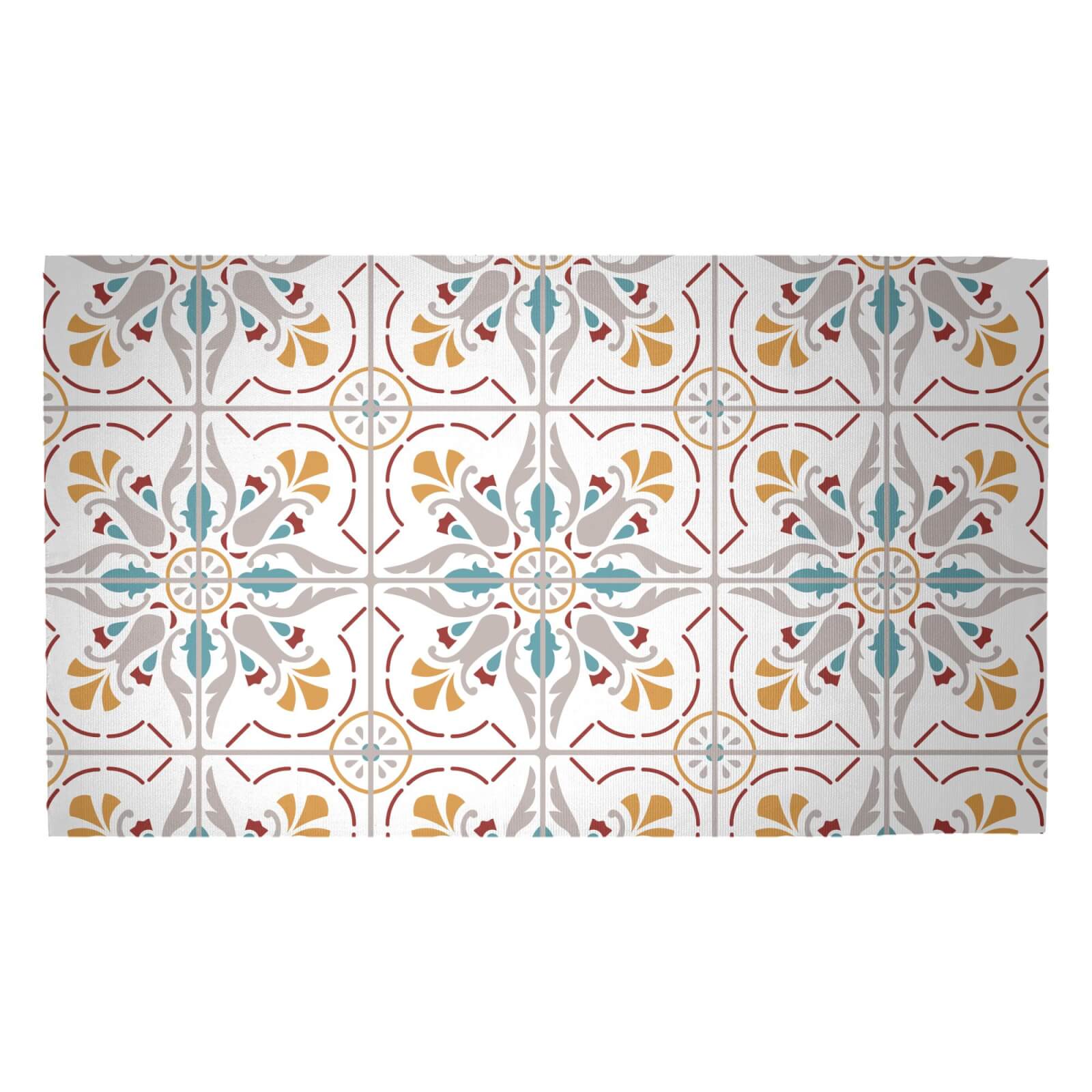 Moroccan Tiles Woven Rug - Medium