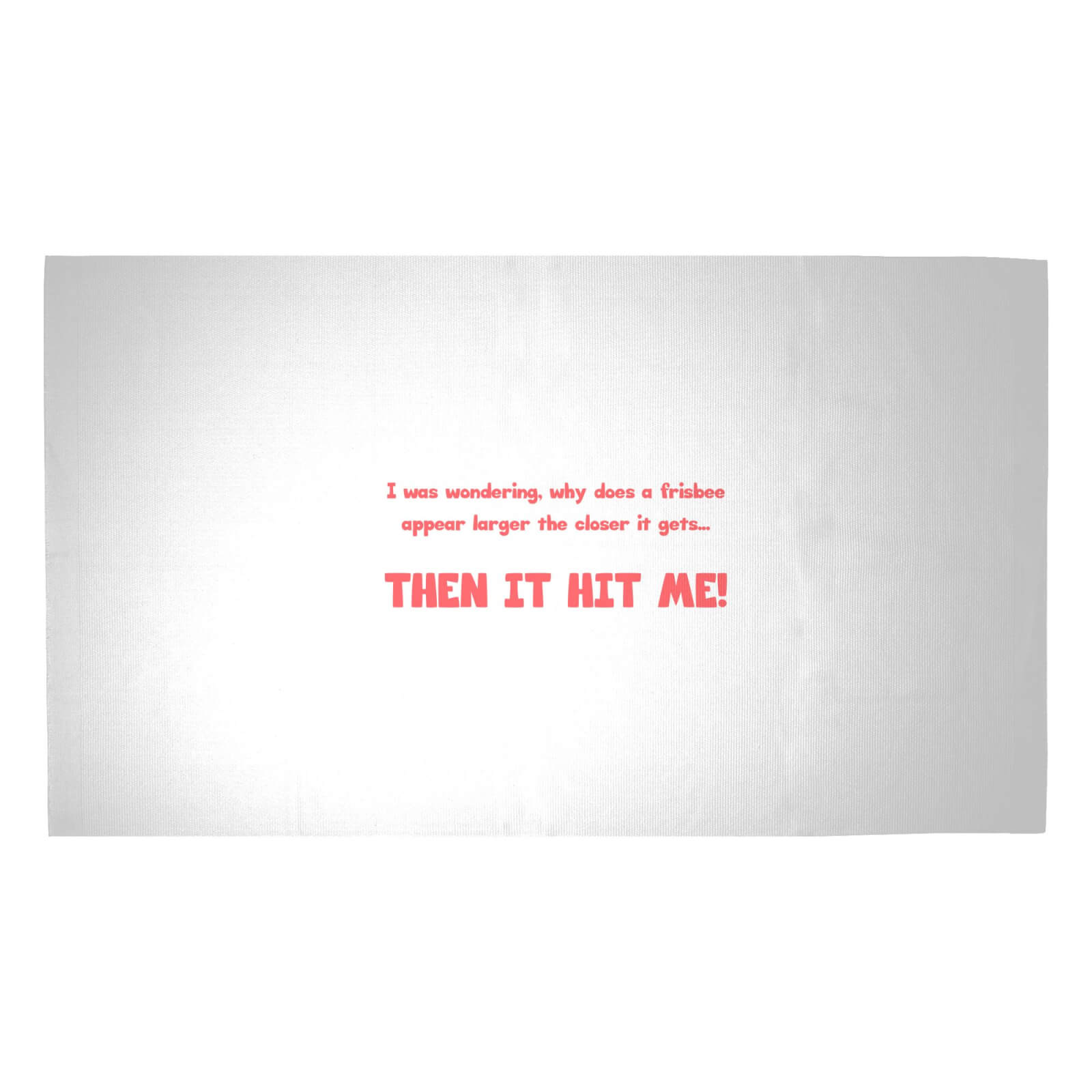 Frisbee Joke Woven Rug - Medium