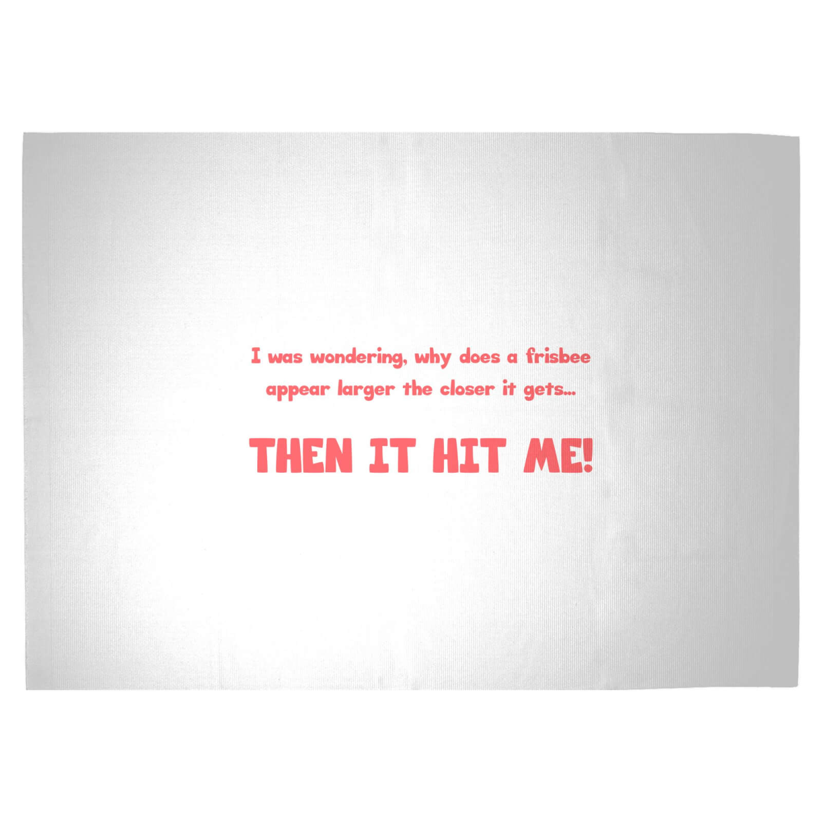 Frisbee Joke Woven Rug - Large