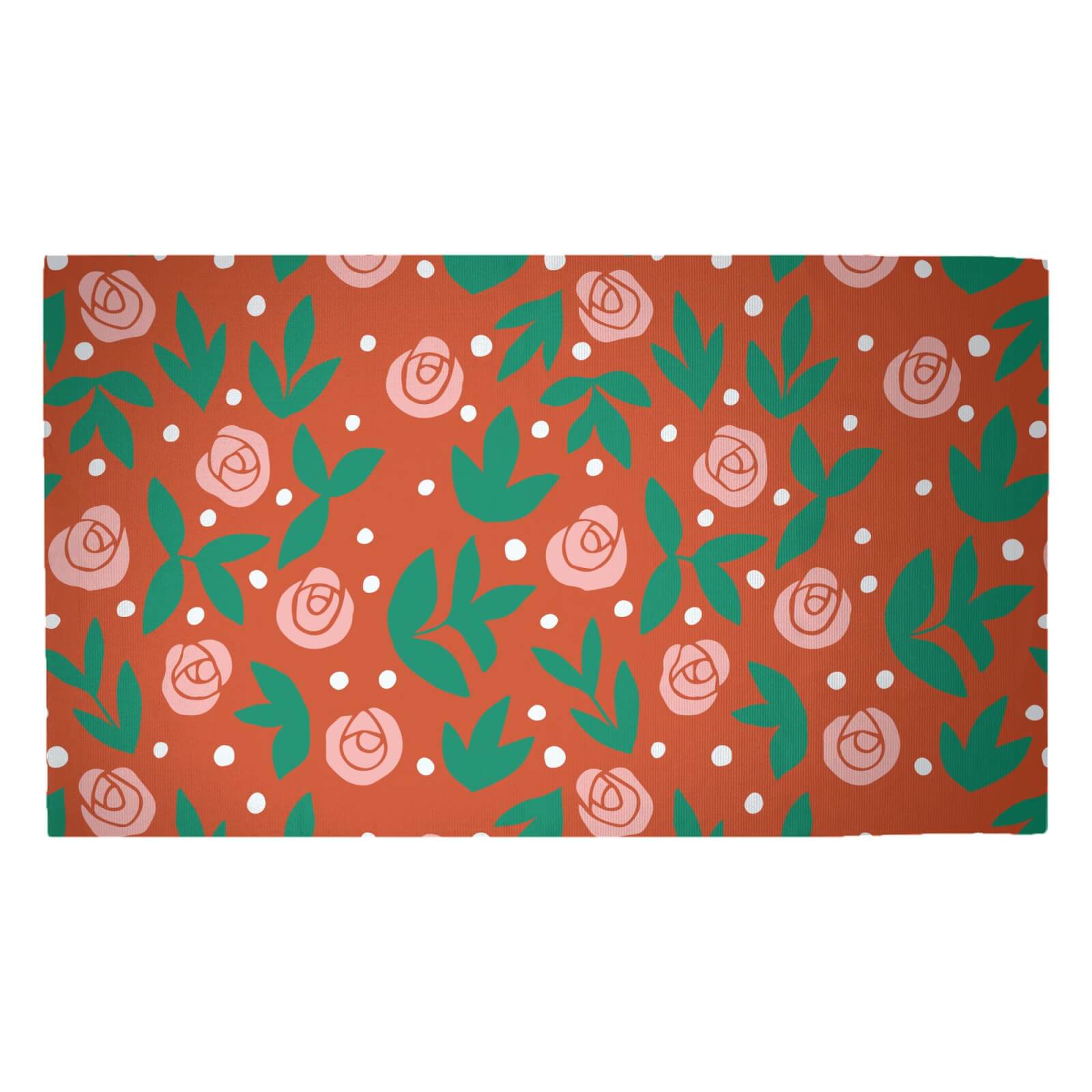 Rose Bush Woven Rug - Medium