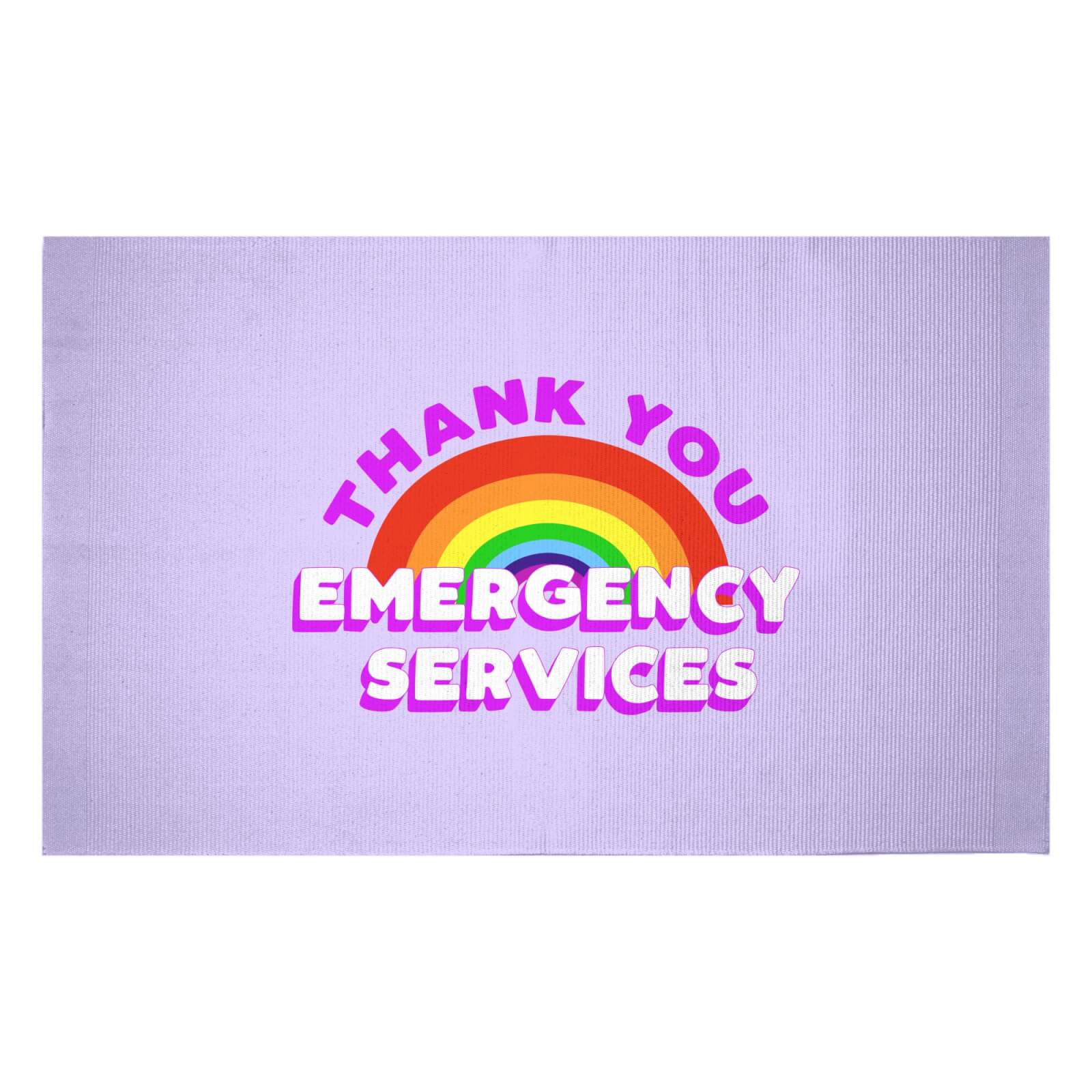 Thank You Emergency Services Woven Rug - Small