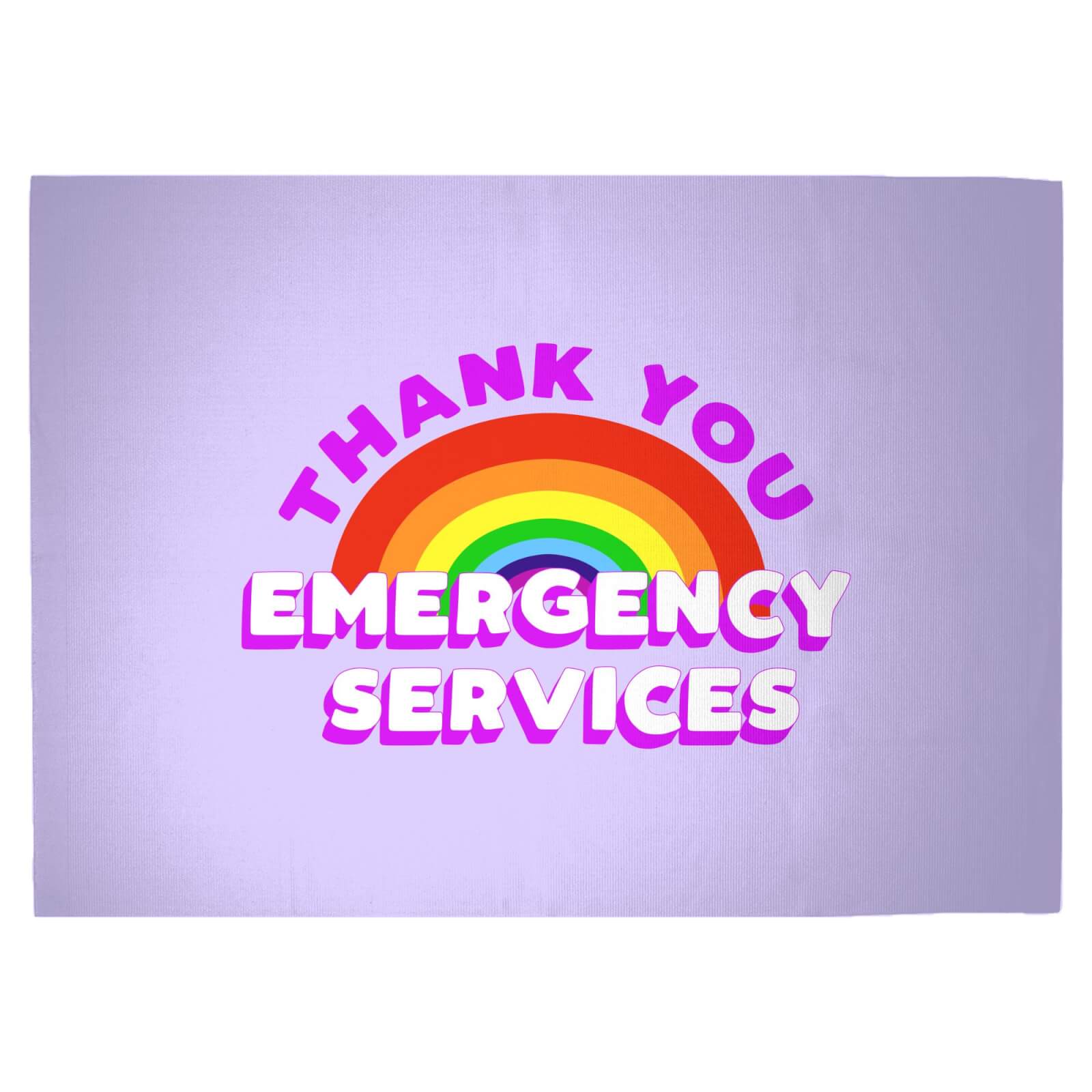 Thank You Emergency Services Woven Rug - Large