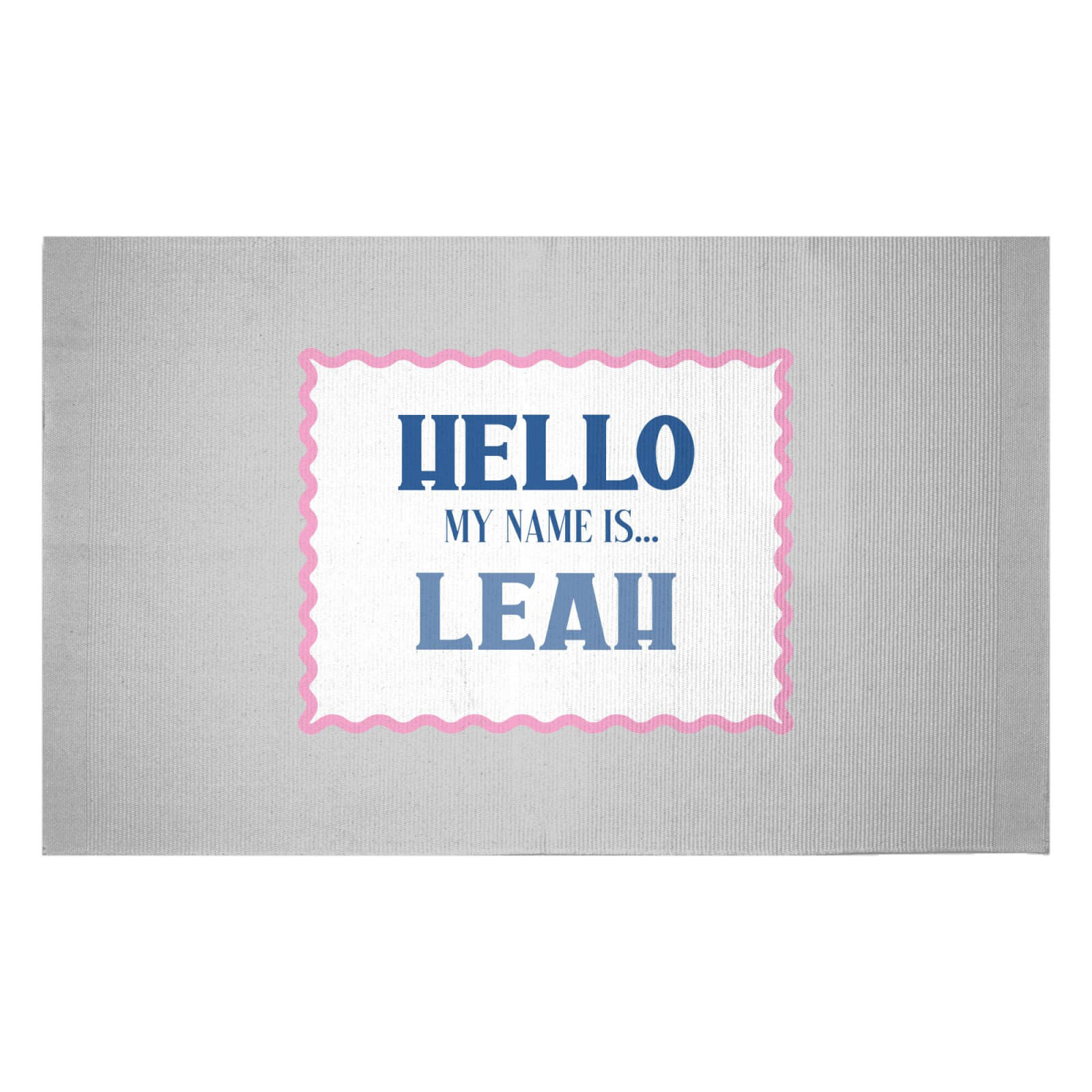 Hello My Name Is Leah Woven Rug - Small