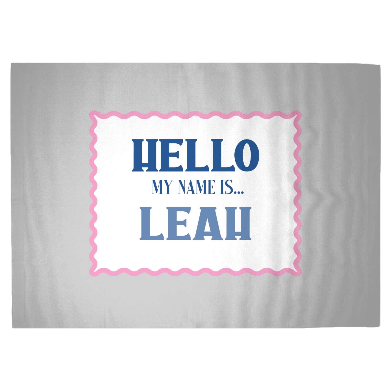 Hello My Name Is Leah Woven Rug - Large