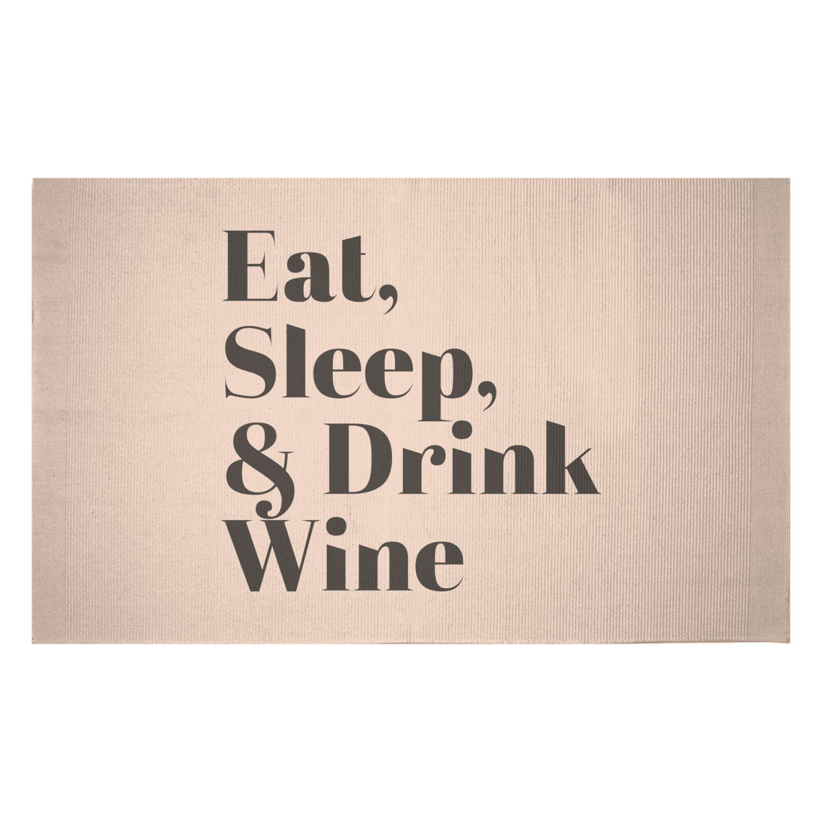 Eat, Sleep & Drink Wine Woven Rug - Small