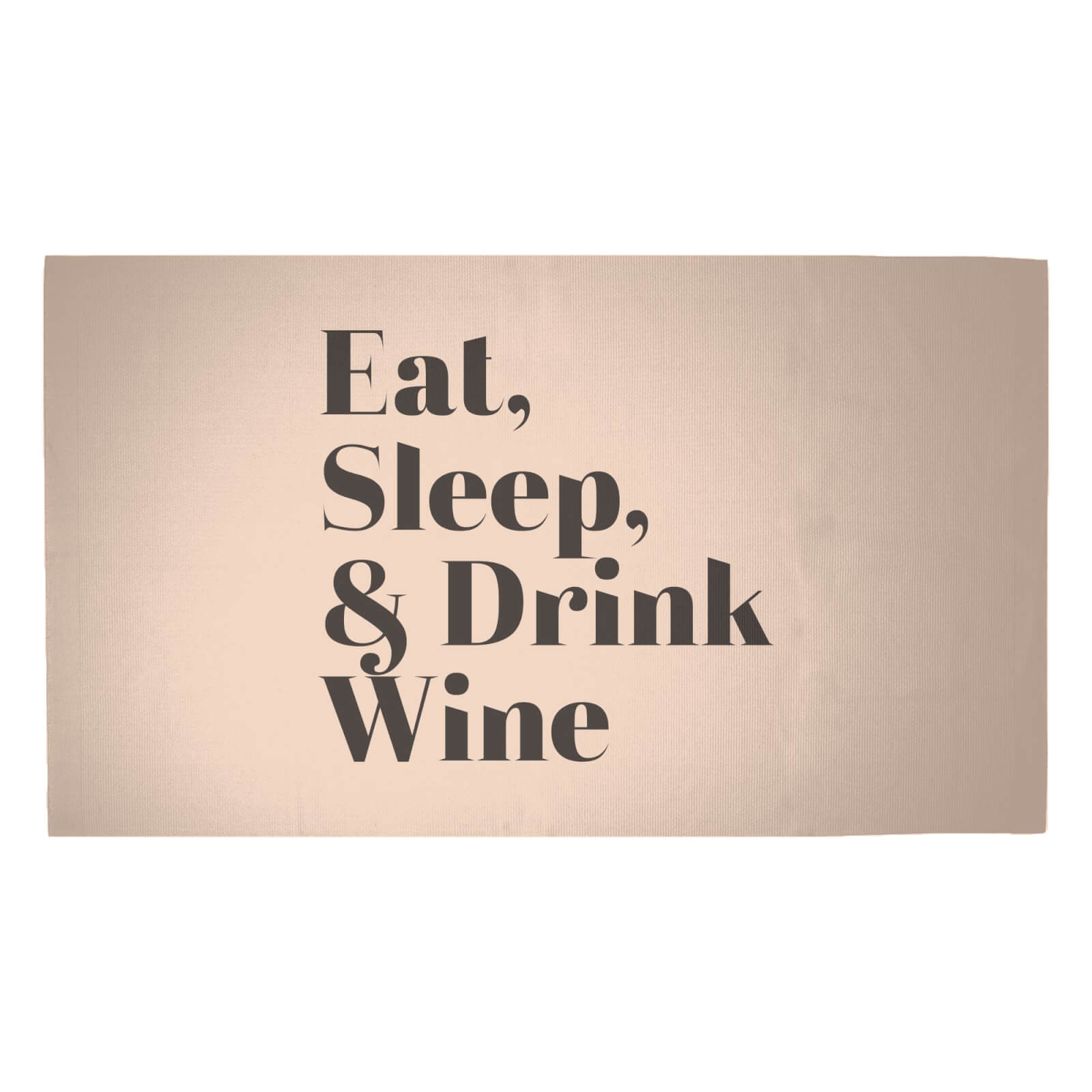 Eat, Sleep & Drink Wine Woven Rug - Medium