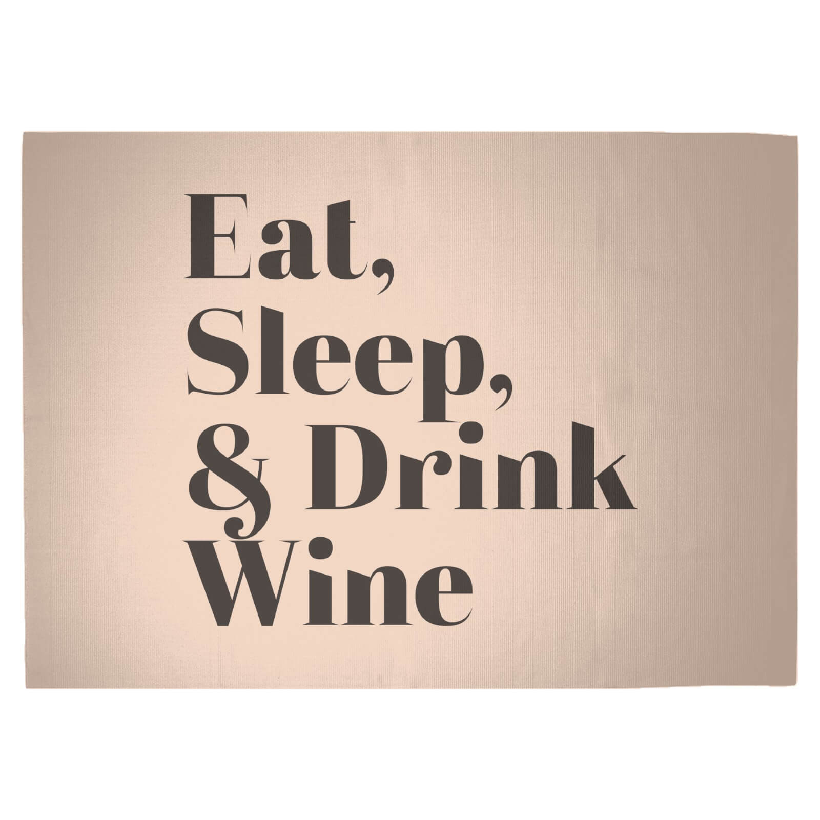 Eat, Sleep & Drink Wine Woven Rug - Large