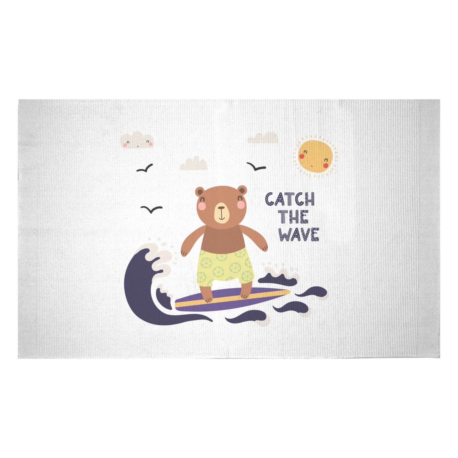 Catch The Wave Mr Bear Woven Rug - Small
