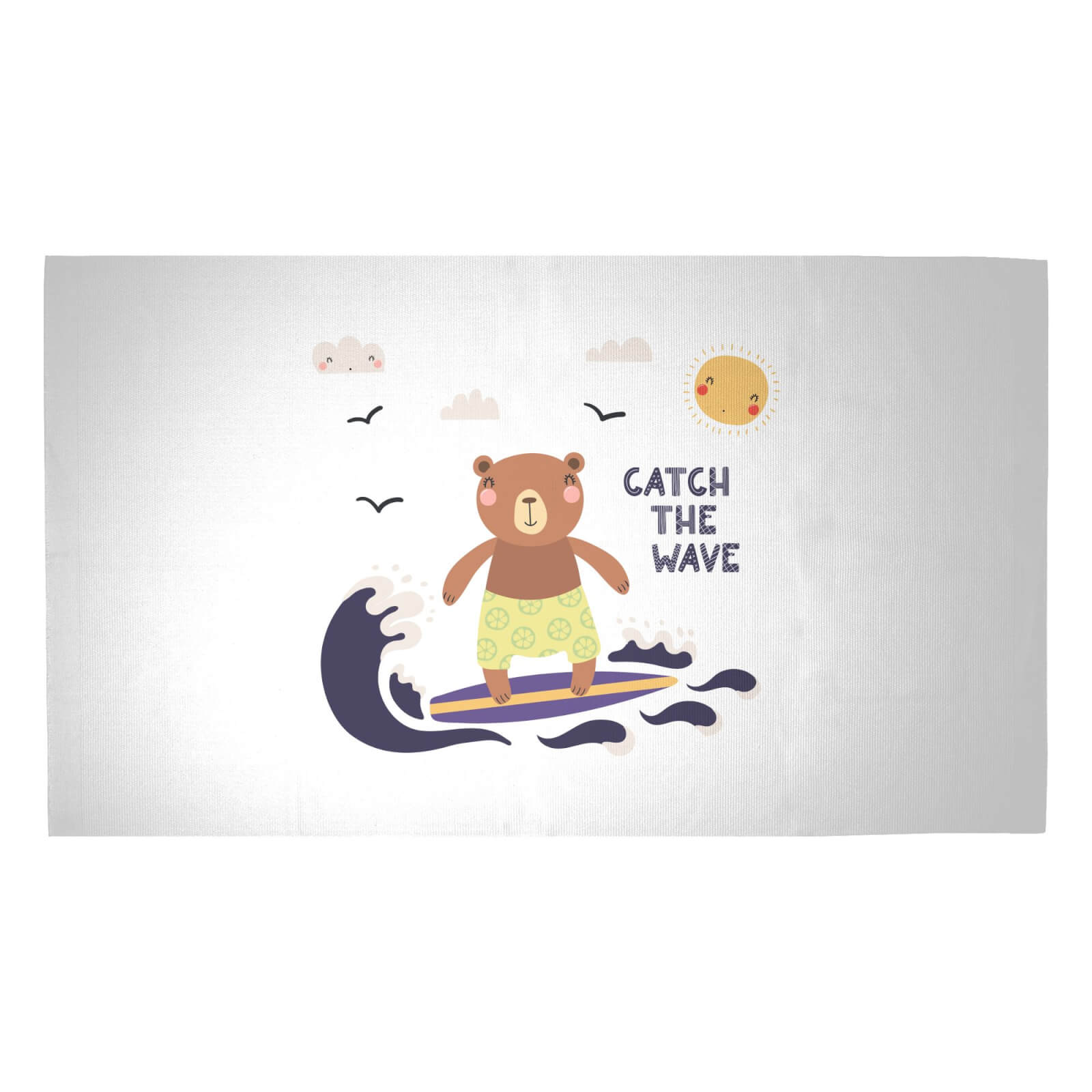 Catch The Wave Mr Bear Woven Rug - Medium