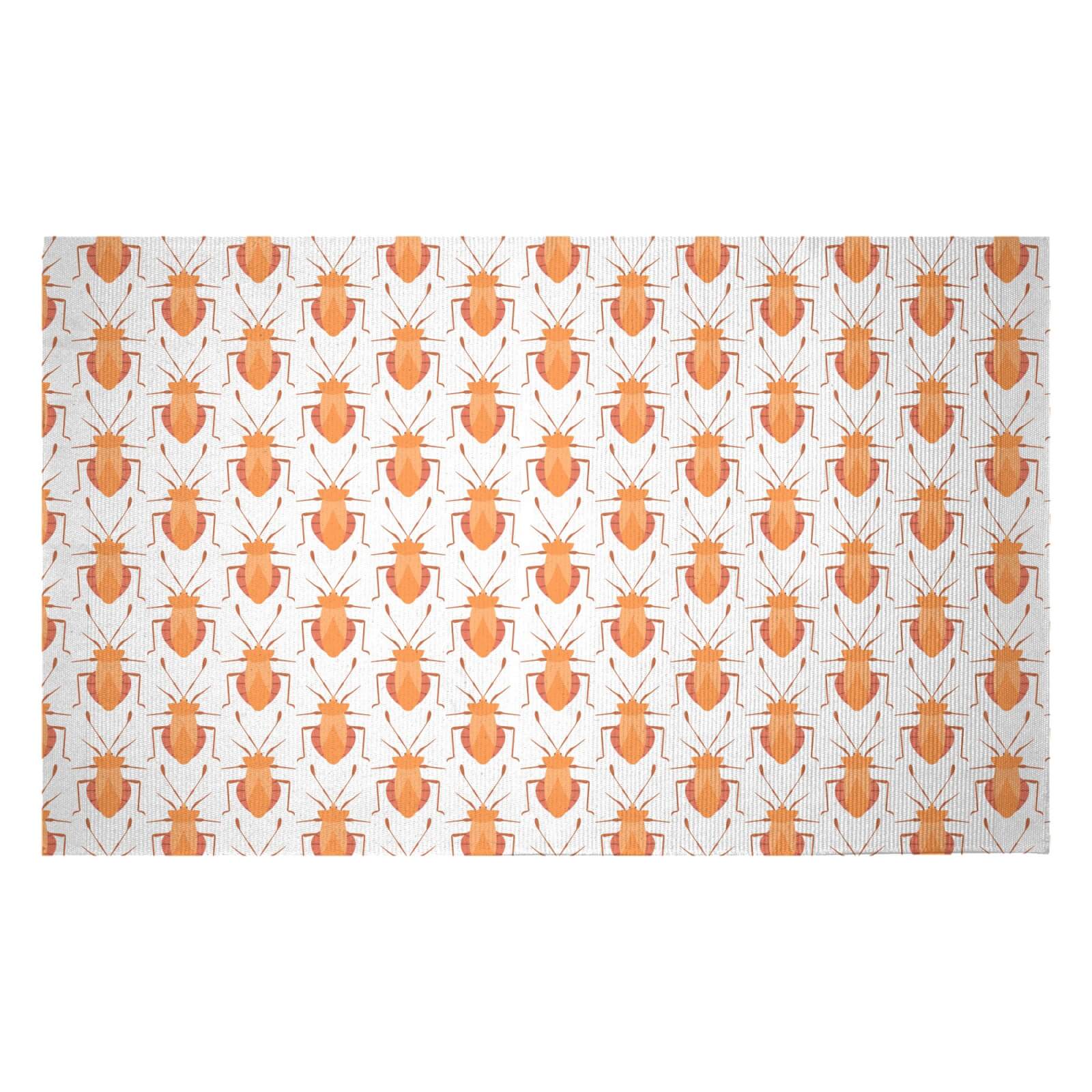 Orange Bug Woven Rug - Small