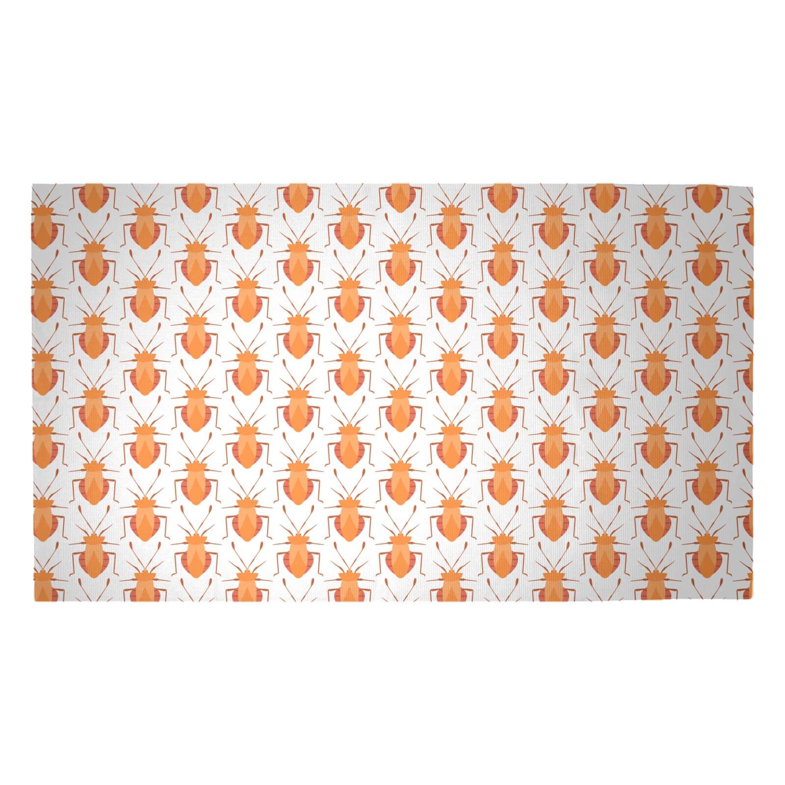 Orange Bug Woven Rug - Medium