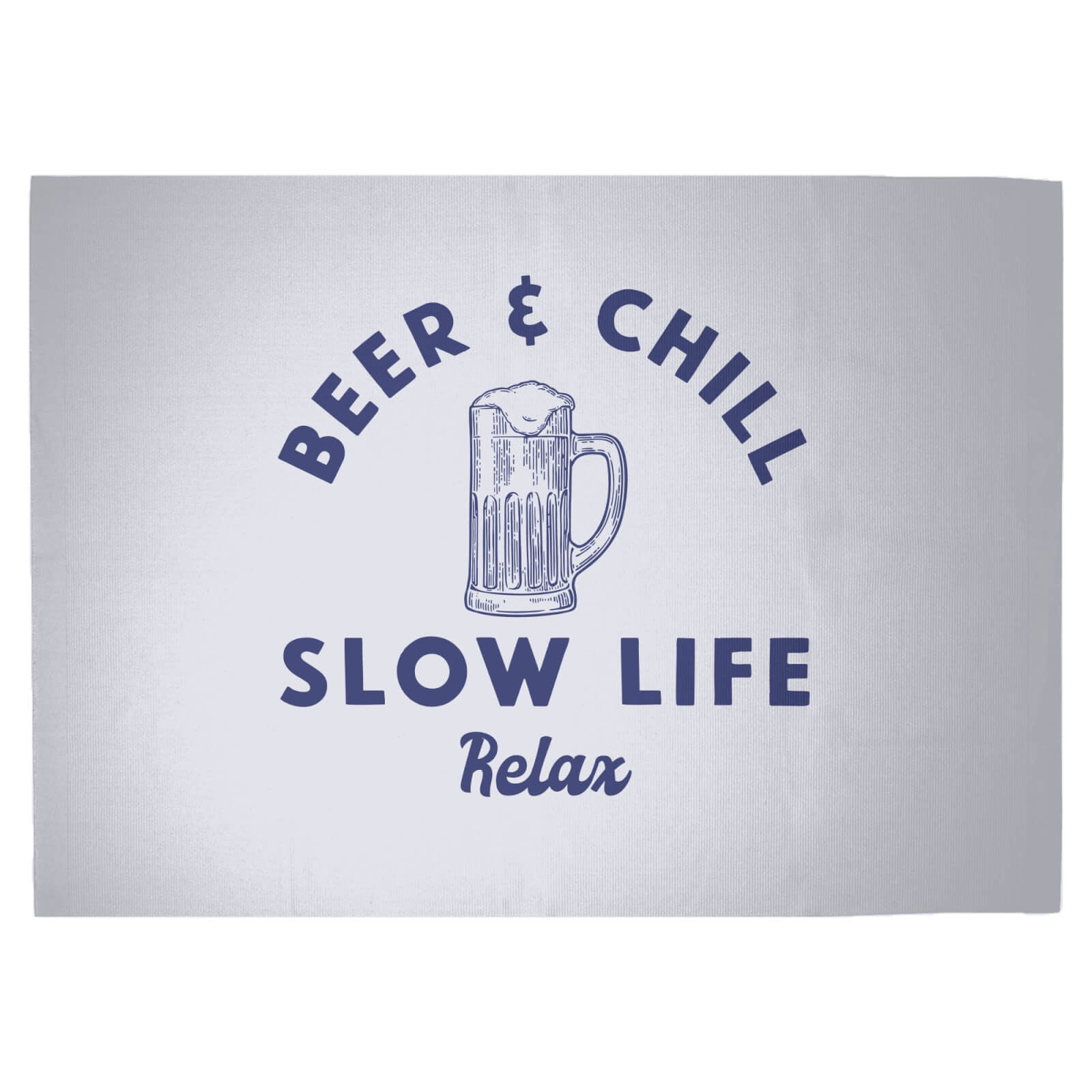 Beer And Chill Woven Rug - Large