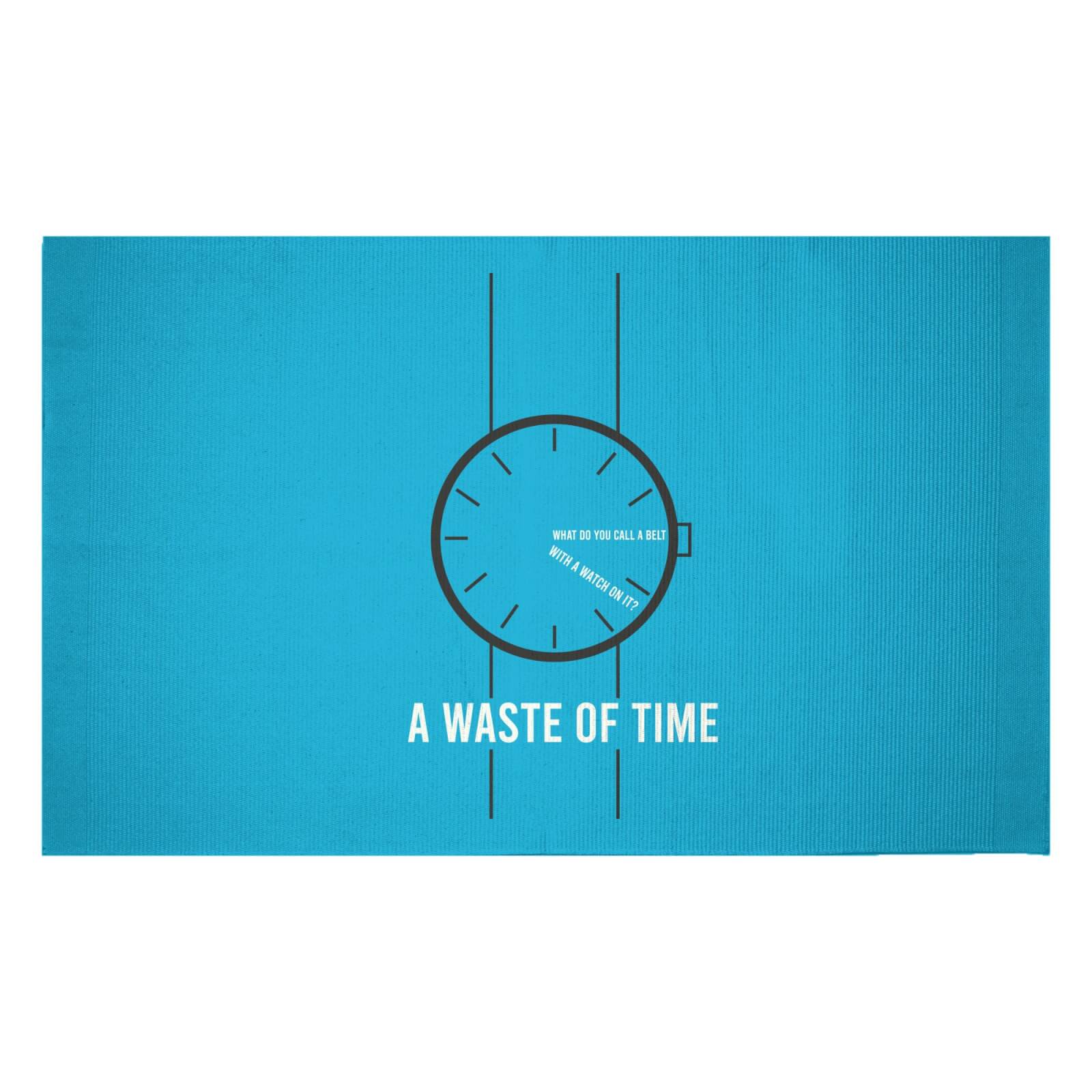 Waste Of Time Joke Woven Rug - Small