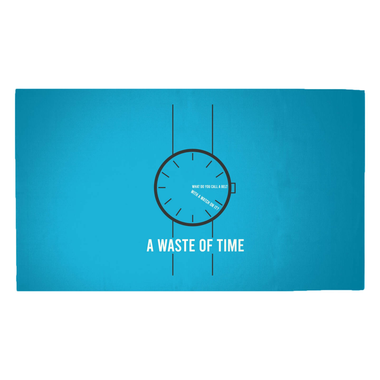 Waste Of Time Joke Woven Rug - Medium