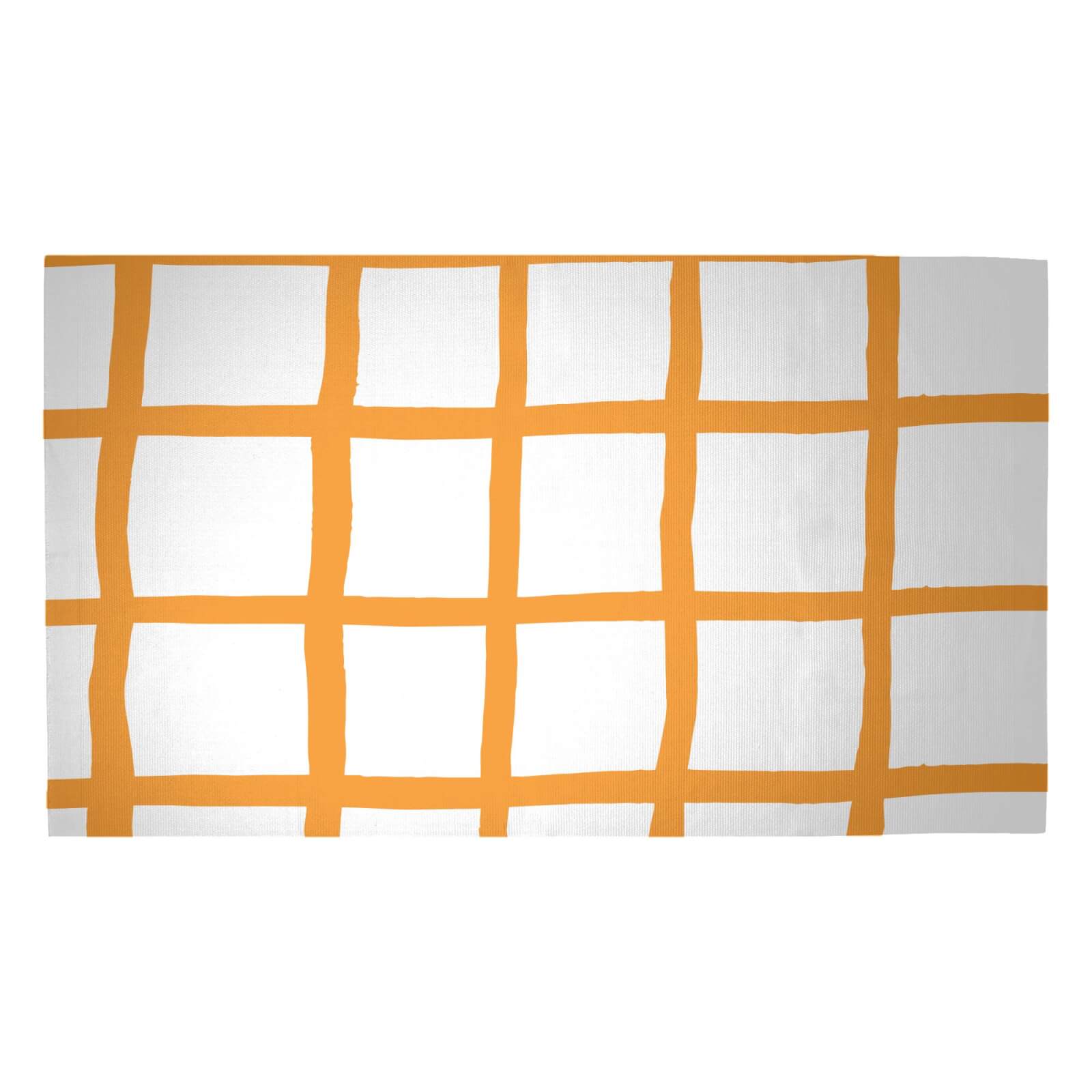 Large Cross Check Woven Rug - Medium
