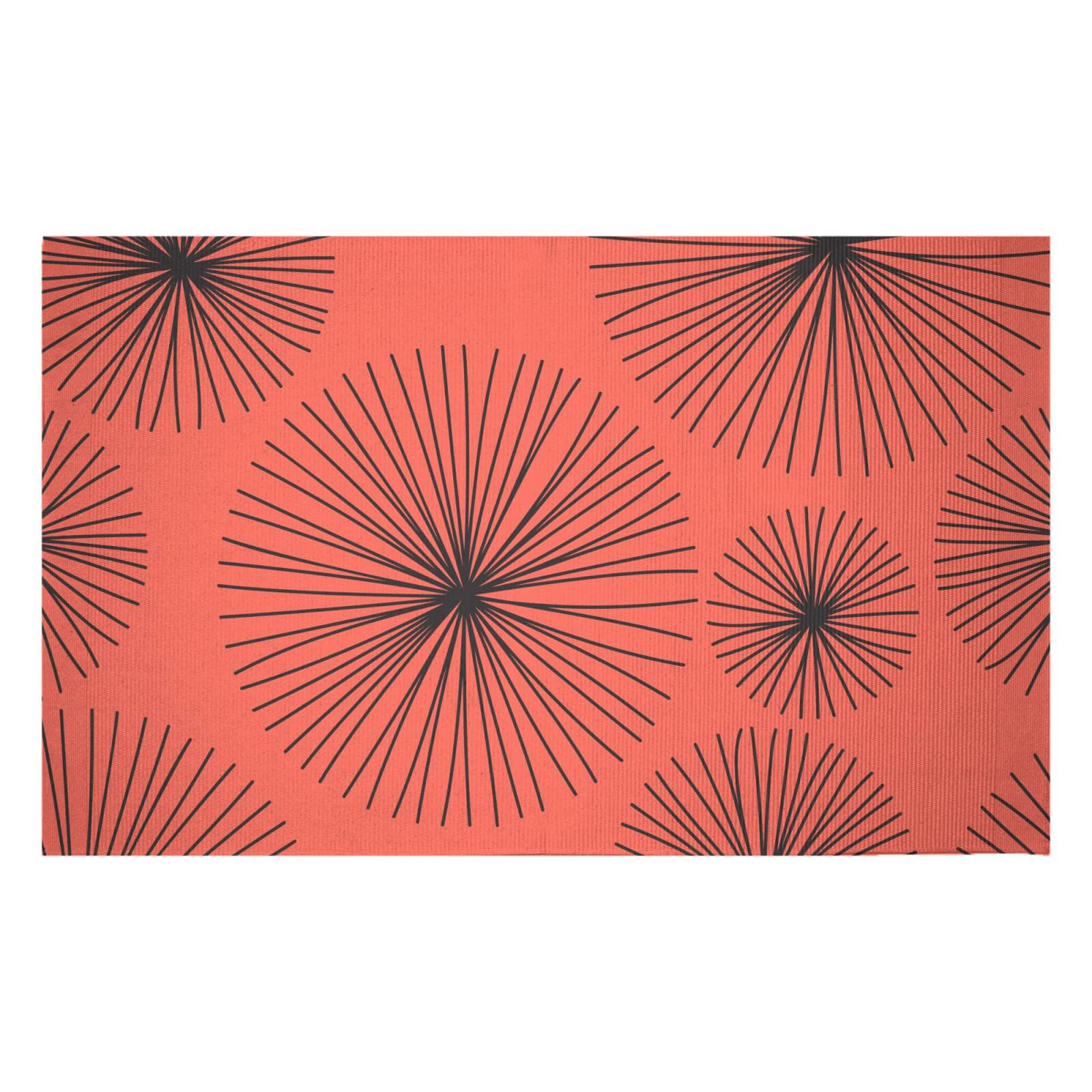 Abstarct Blood Lilly Woven Rug - Small