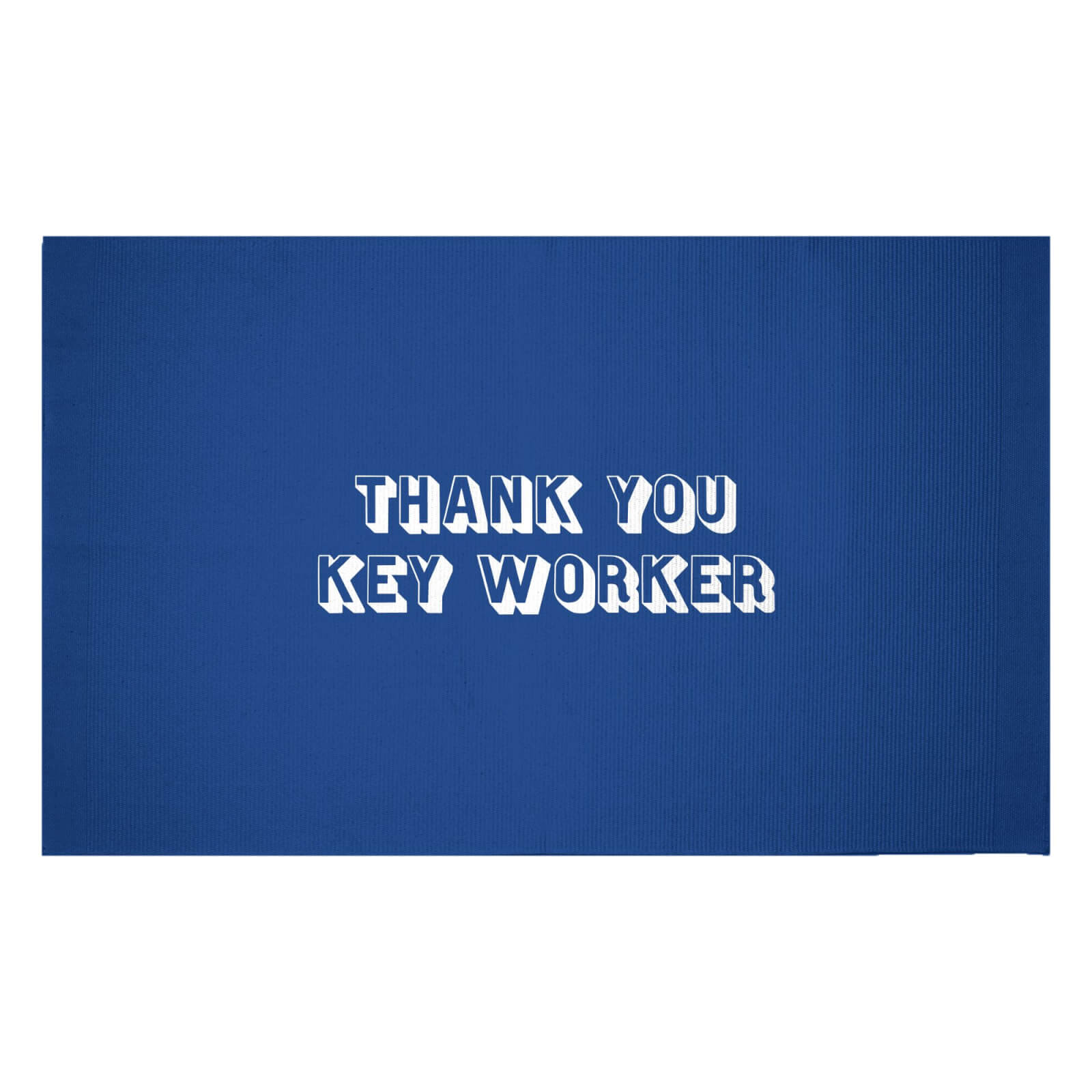 Thank You Key Worker Woven Rug - Small