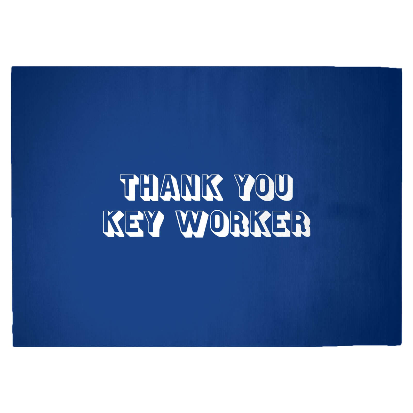 Thank You Key Worker Woven Rug - Large