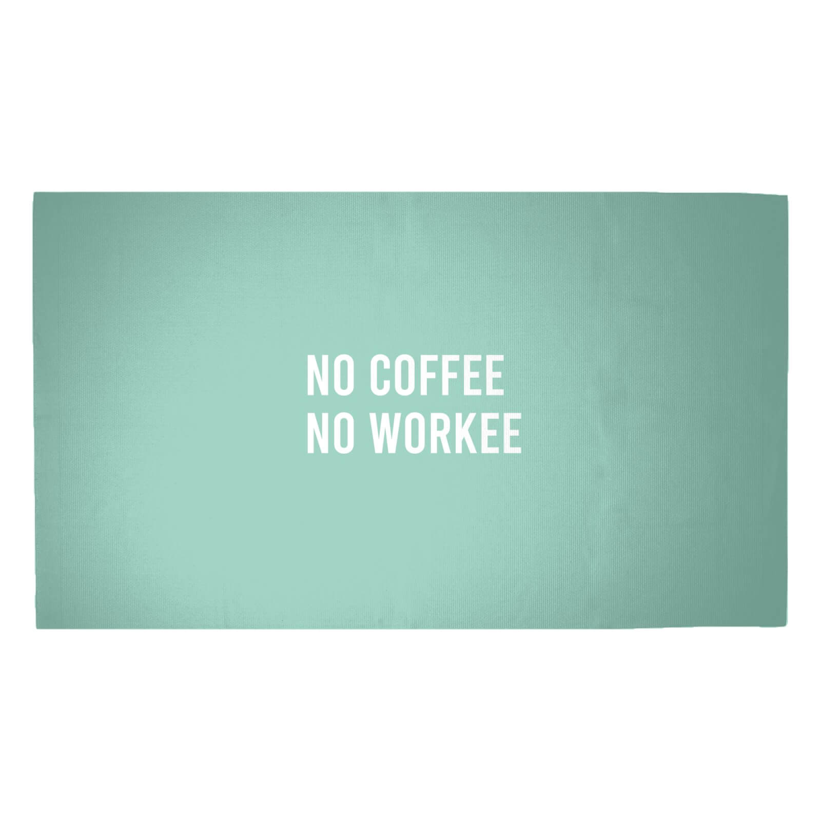 No Coffee No Workee Woven Rug - Medium