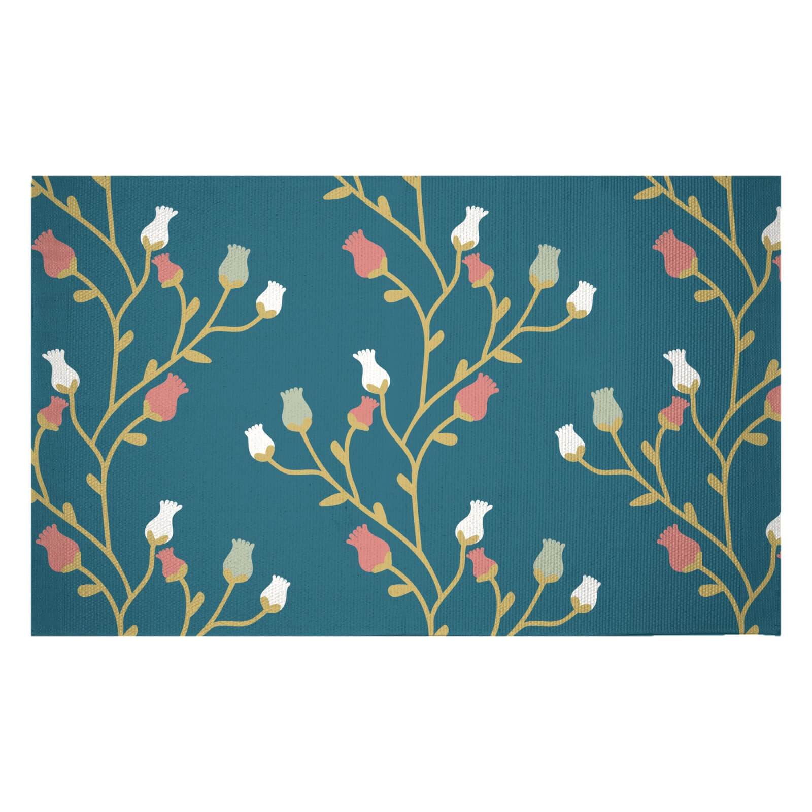Rose Vines Woven Rug - Small