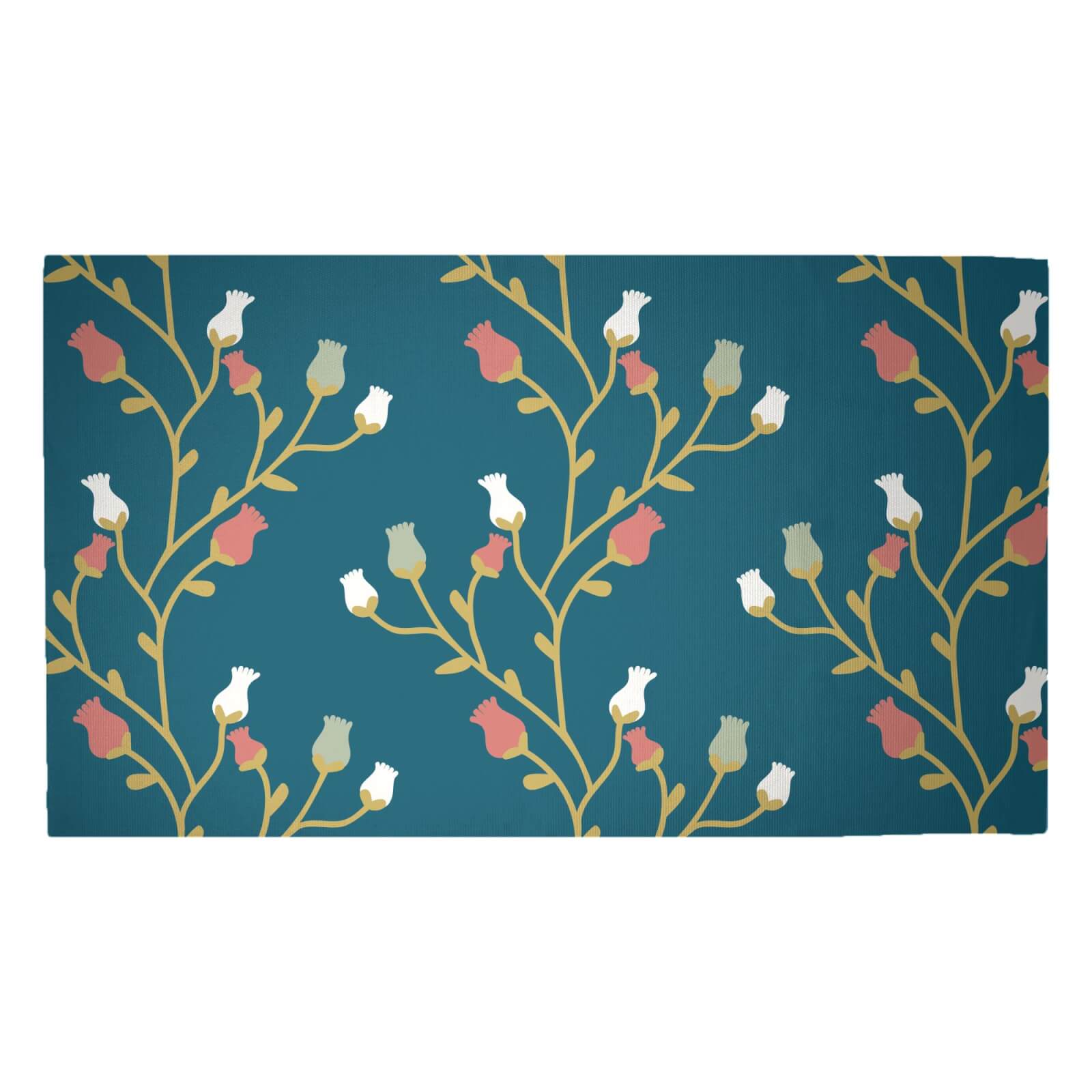 Rose Vines Woven Rug - Medium