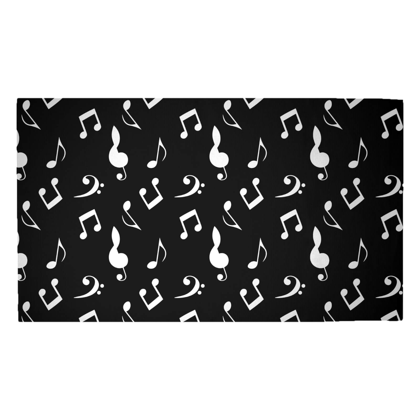 Music Notes Mono Woven Rug - Medium