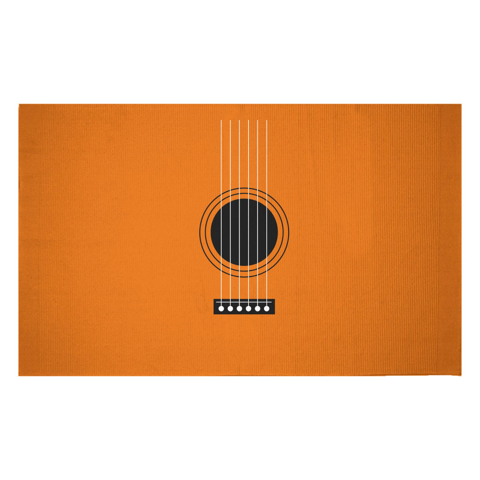 Guitar Close Up Woven Rug - Small