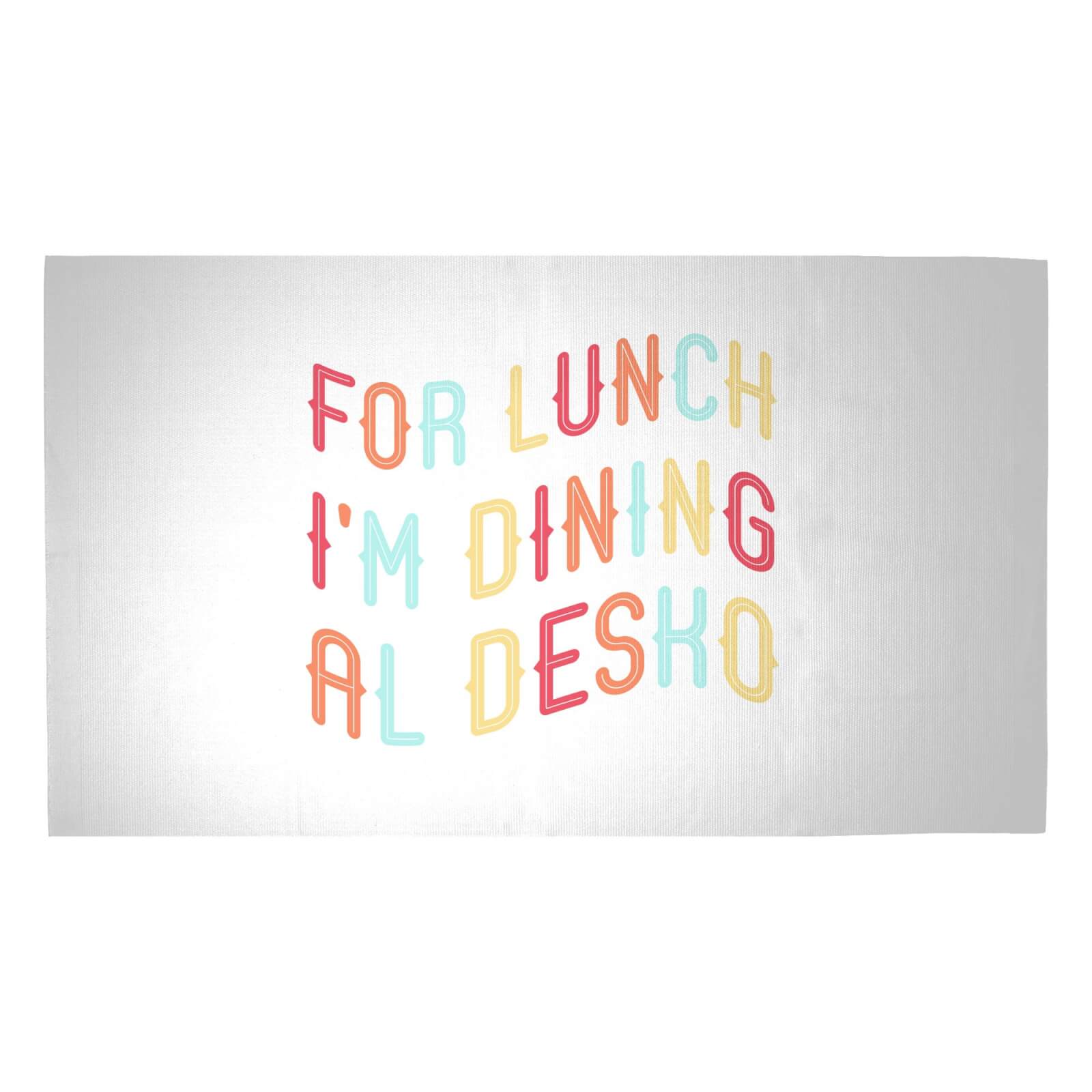 For Lunch I'm Dining Al Desko Woven Rug - Medium