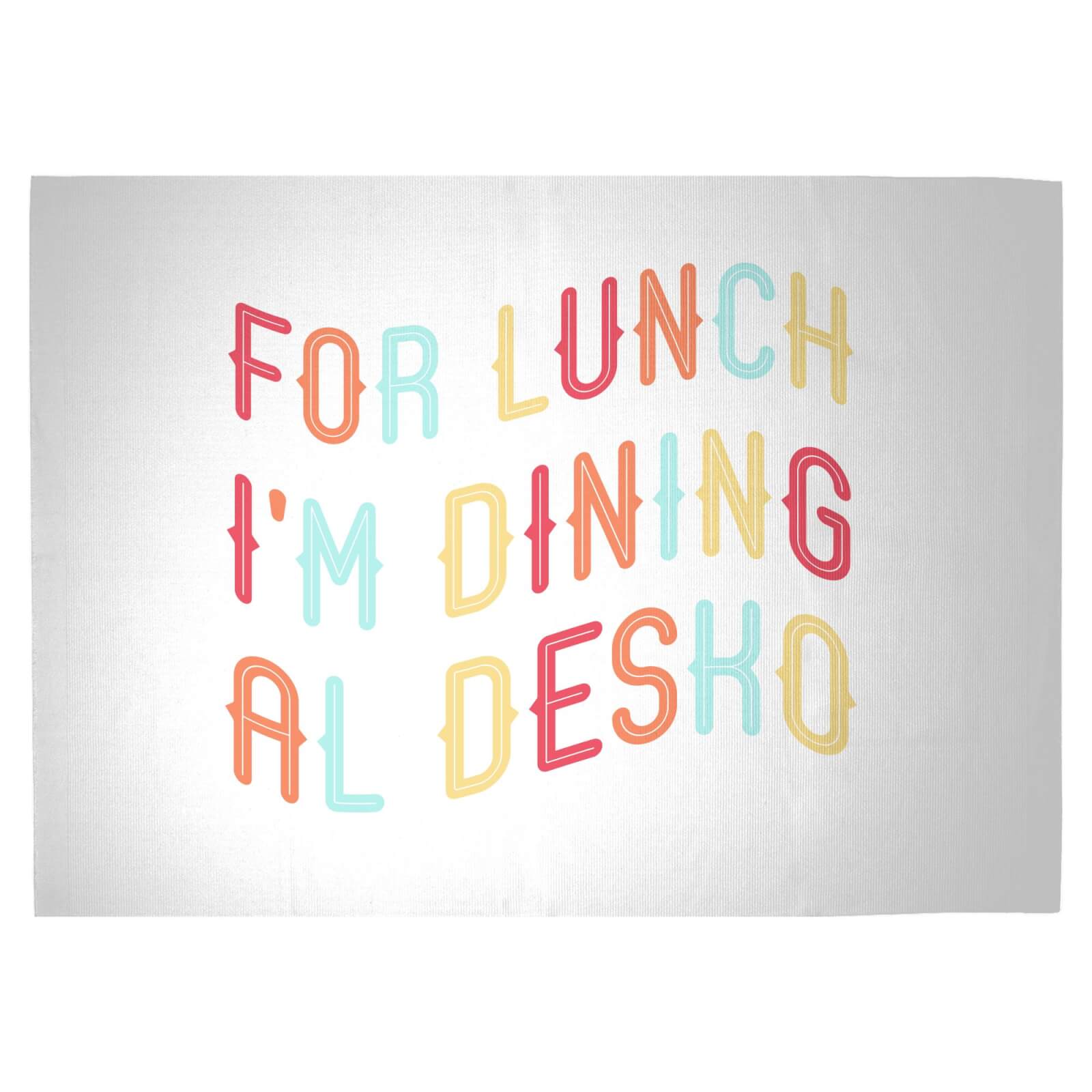 For Lunch I'm Dining Al Desko Woven Rug - Large