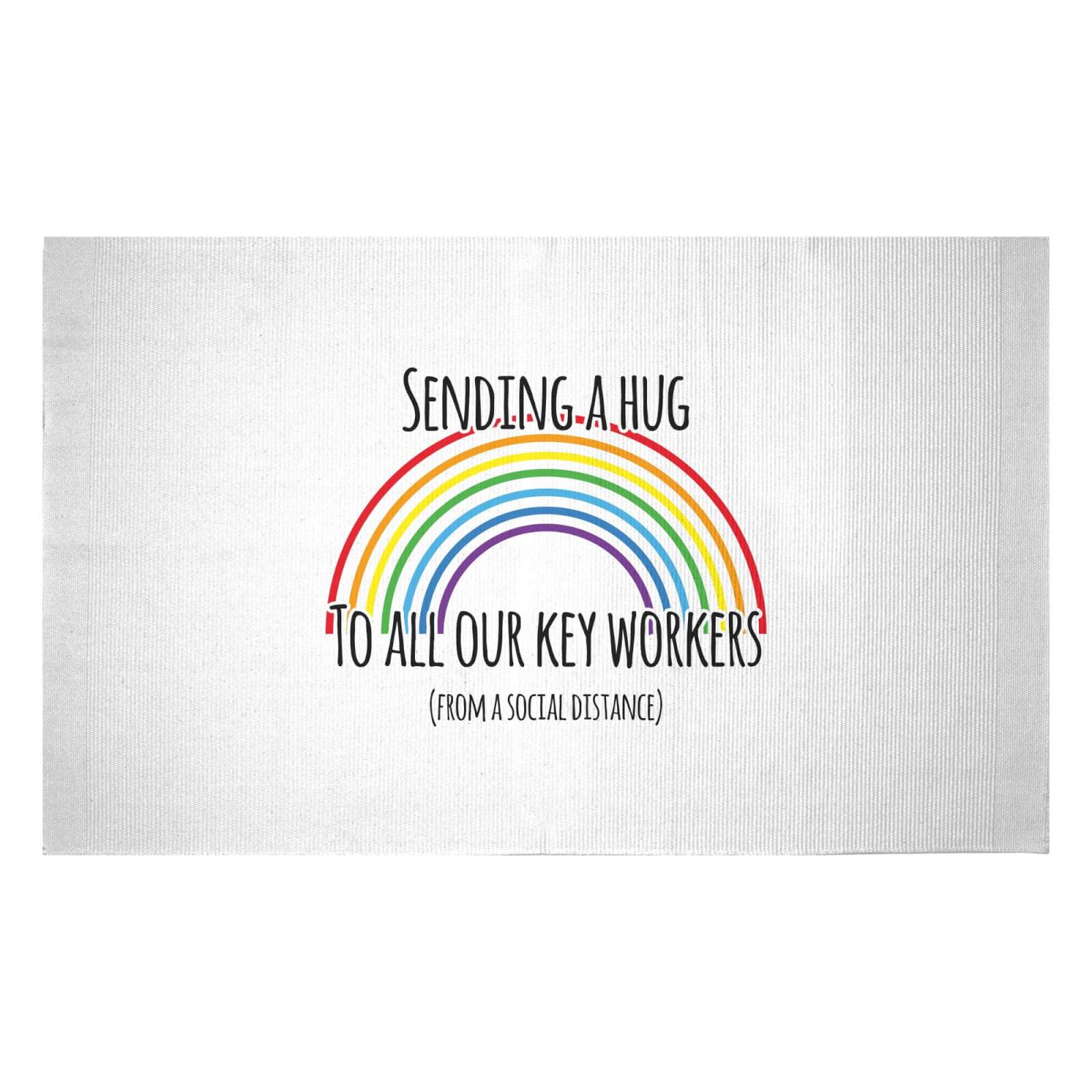 Sending A Hug To All Our Key Workers Woven Rug - Small