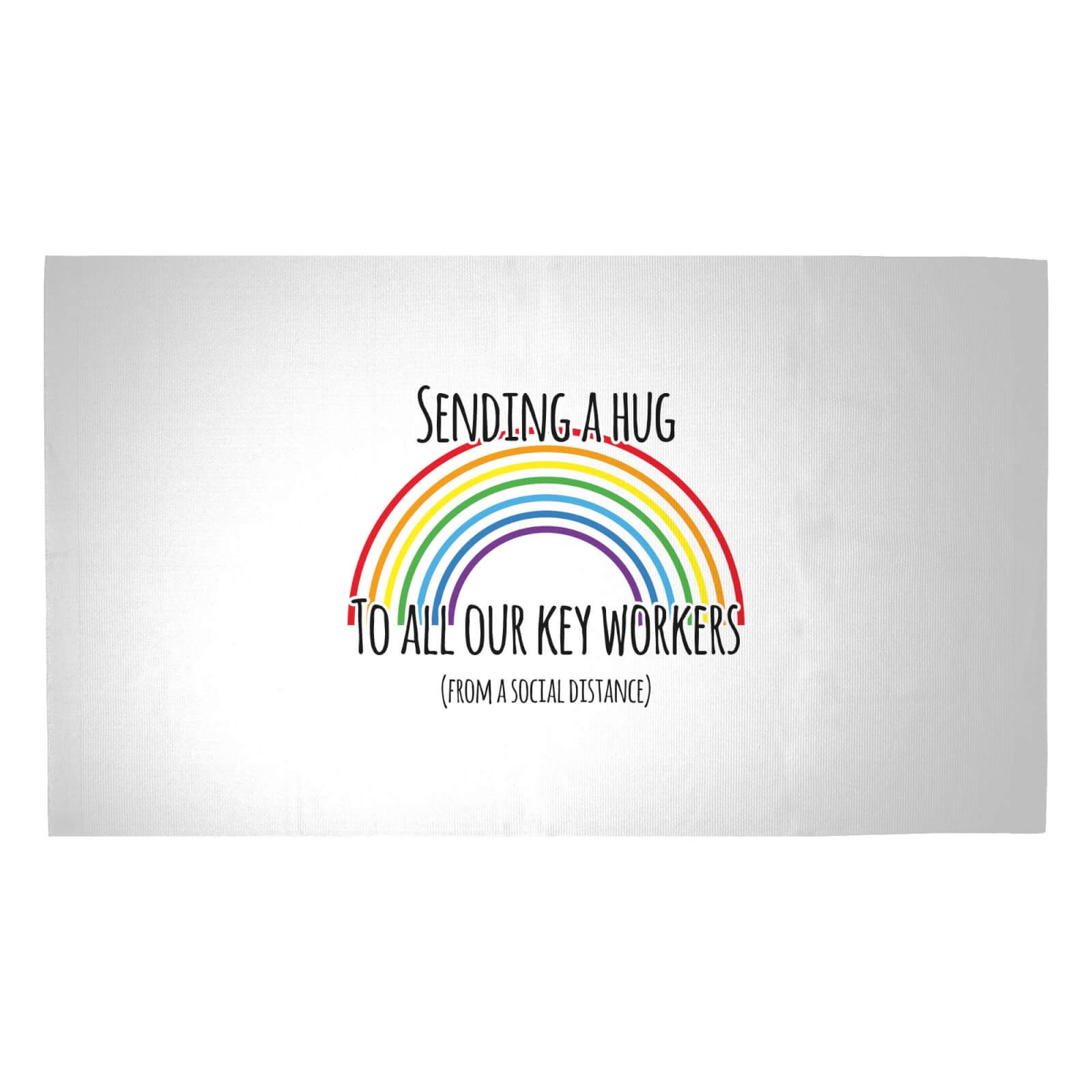 Sending A Hug To All Our Key Workers Woven Rug - Medium