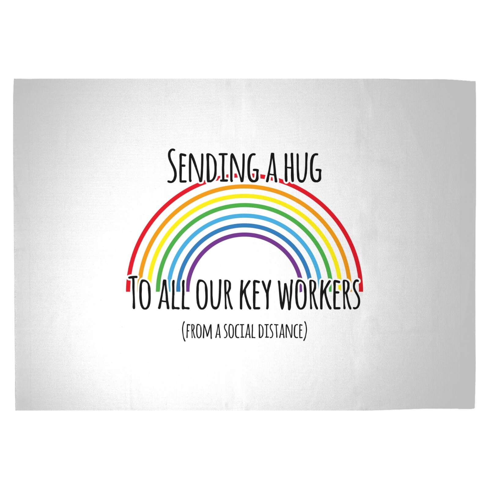 Sending A Hug To All Our Key Workers Woven Rug - Large