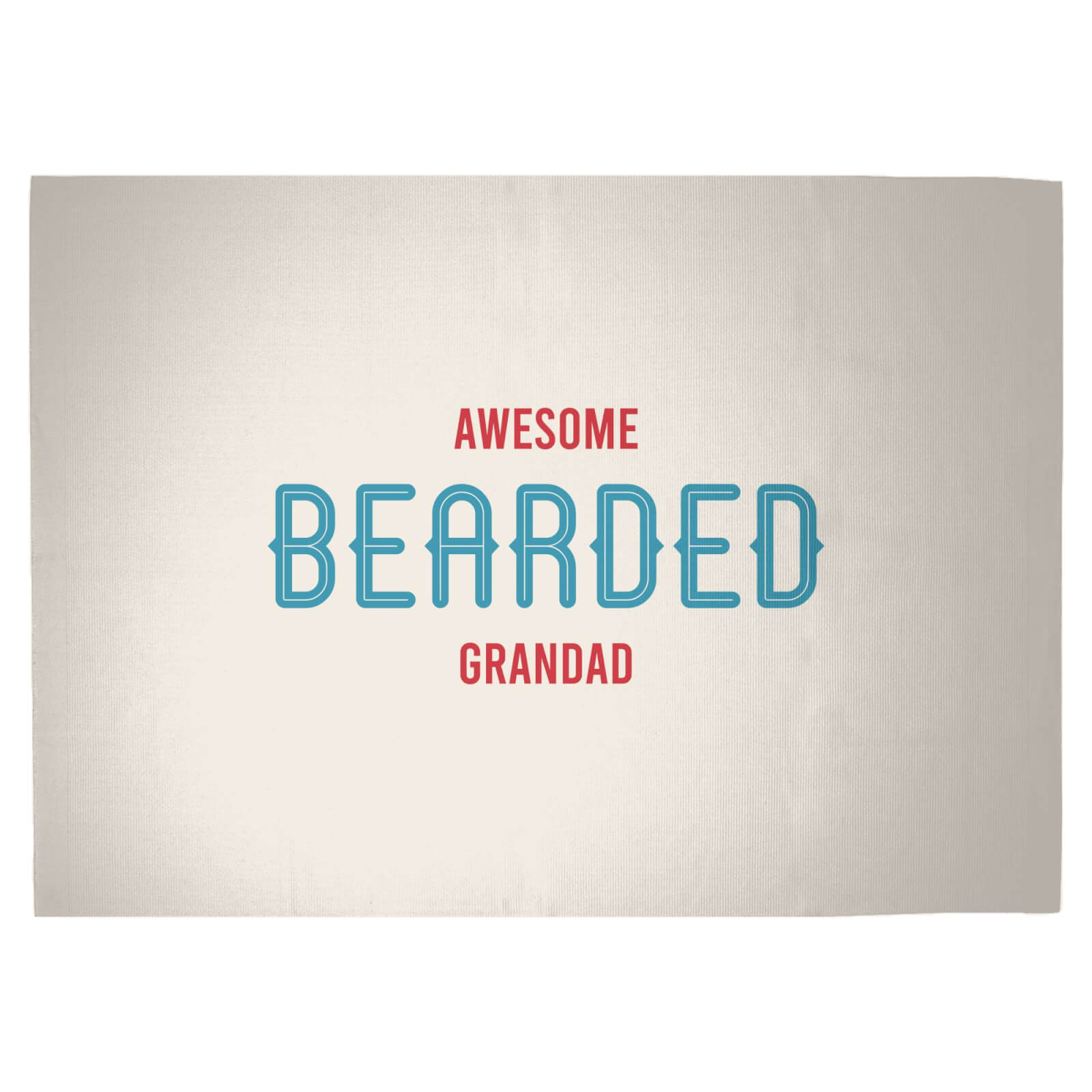 Awesome Bearded Grandad Woven Rug - Large