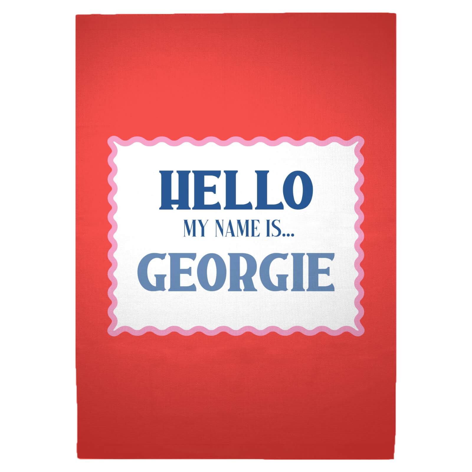 Hello, My Name Is Georgie Woven Rug - Large