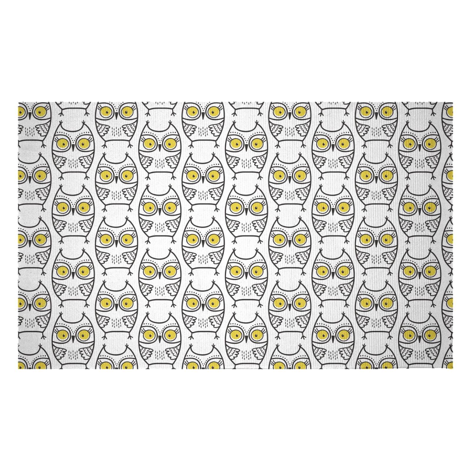 Shocked Owl Woven Rug - Small