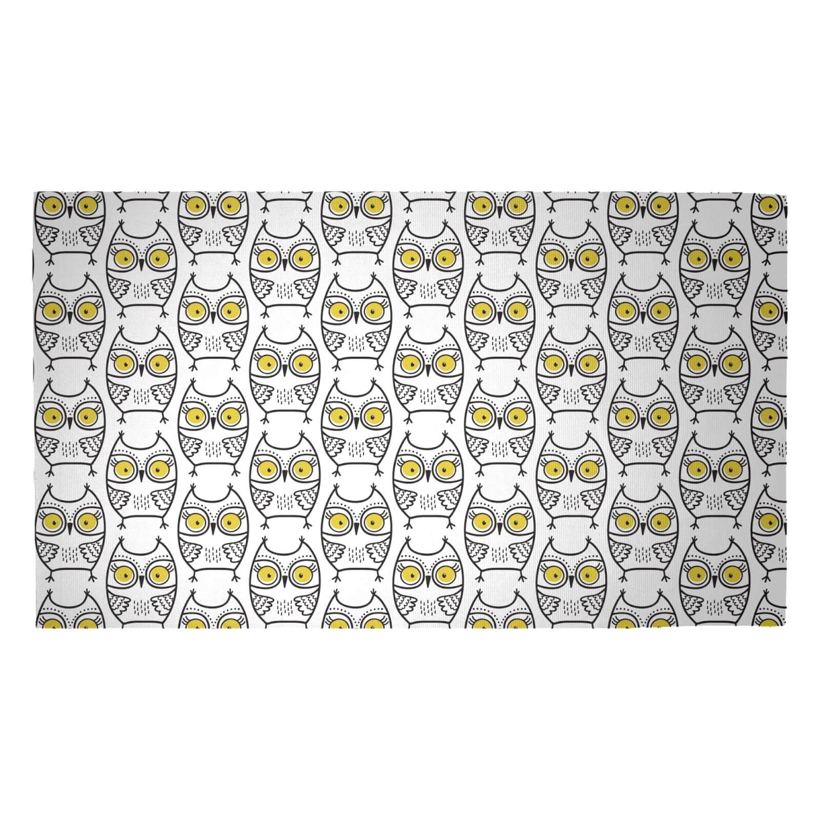 Shocked Owl Woven Rug - Medium